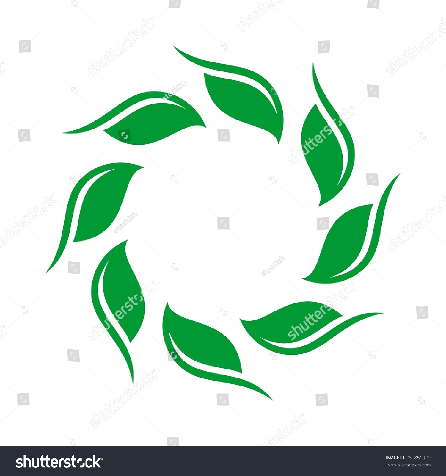 Leaf Pair Icon Vector Illustrations Eco Stock Vector (Royalty Free ...