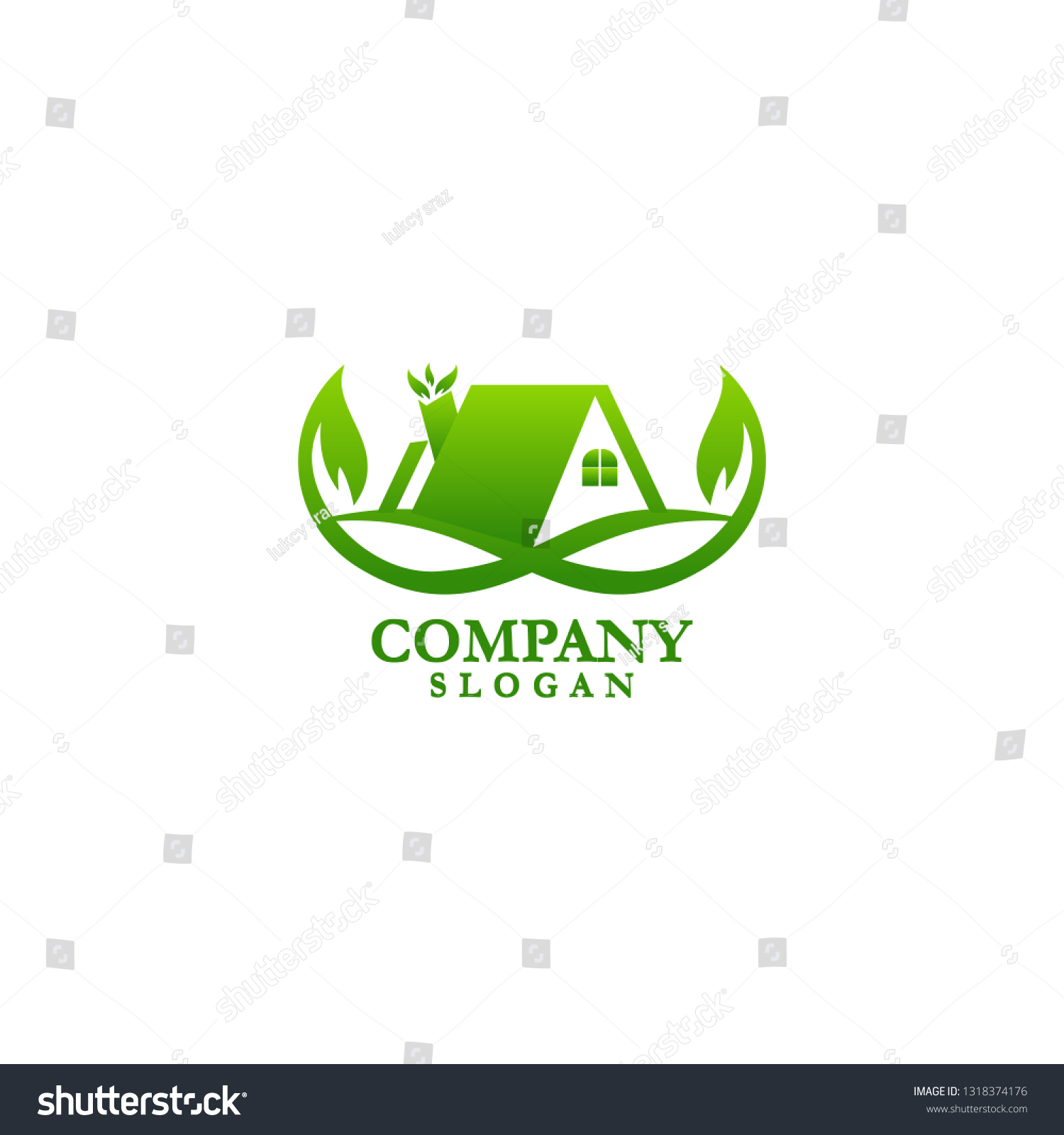 Leaf Real Estate Logo Stock Vector (Royalty Free) 1318374176 Shutterstock