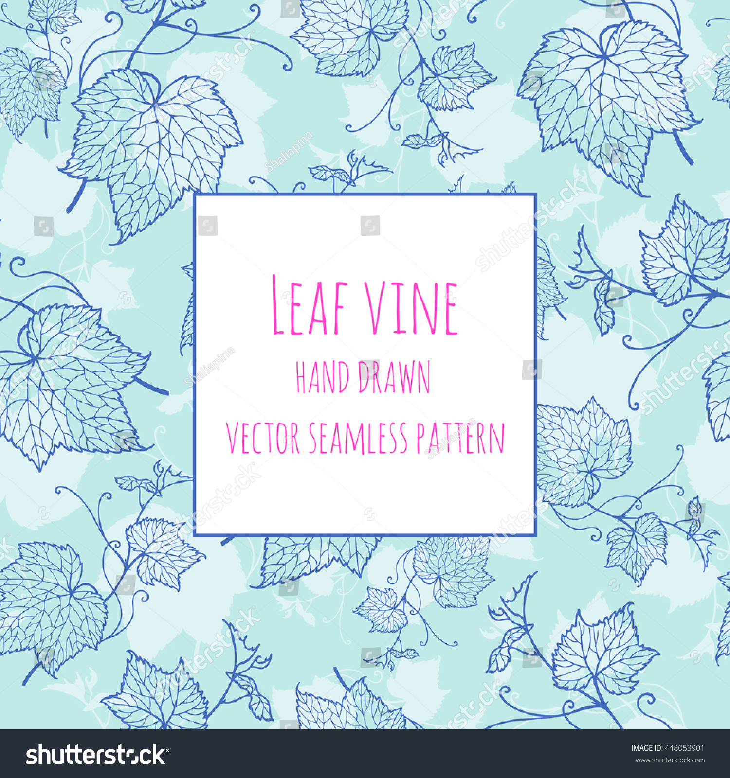Leaf Vine Doodle Floral Ornament Handdrawn Stock Vector (Royalty Free ...
