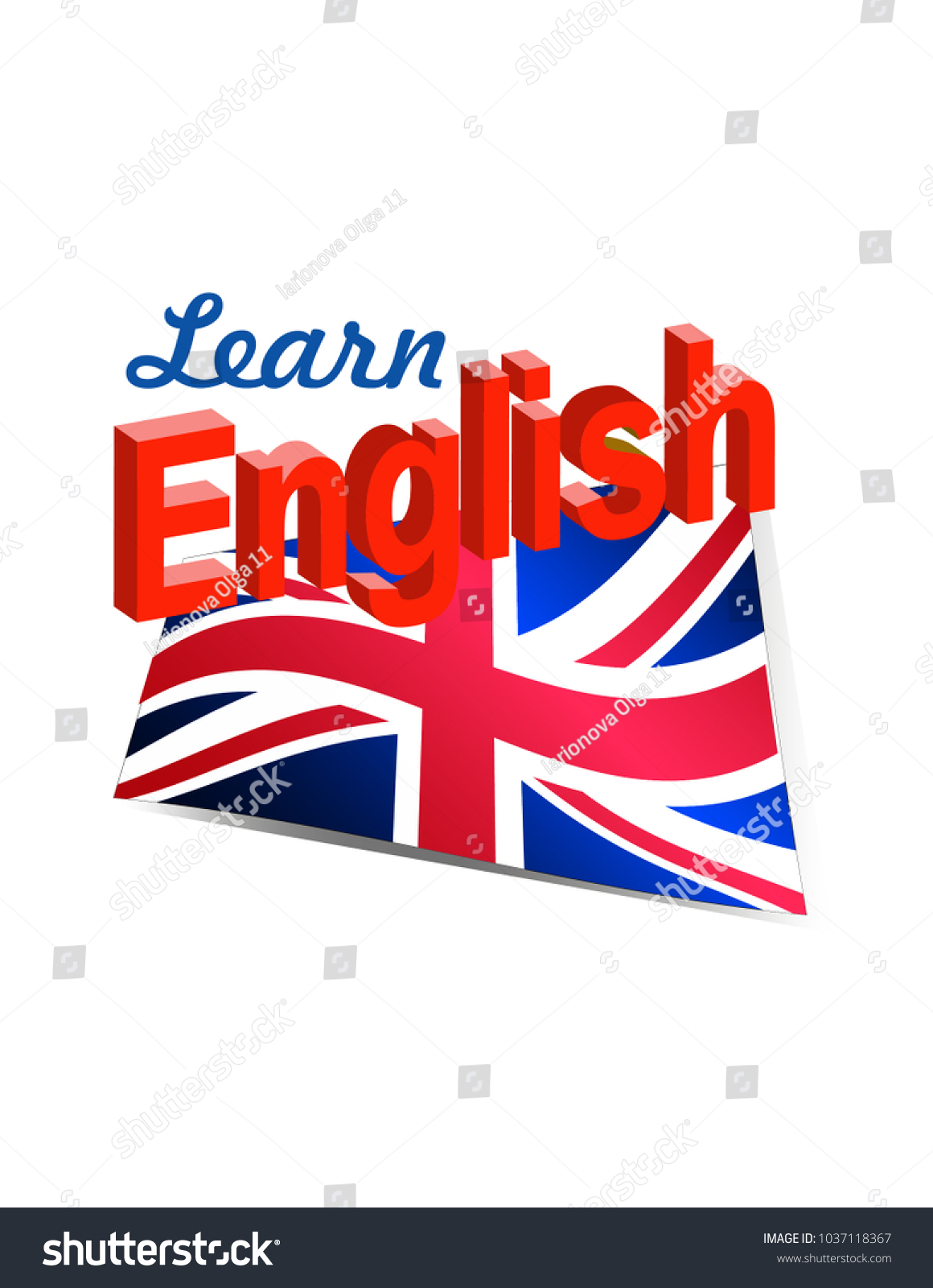 Learn English Logo: vector de stock (libre de regalías) 1037118367 ...