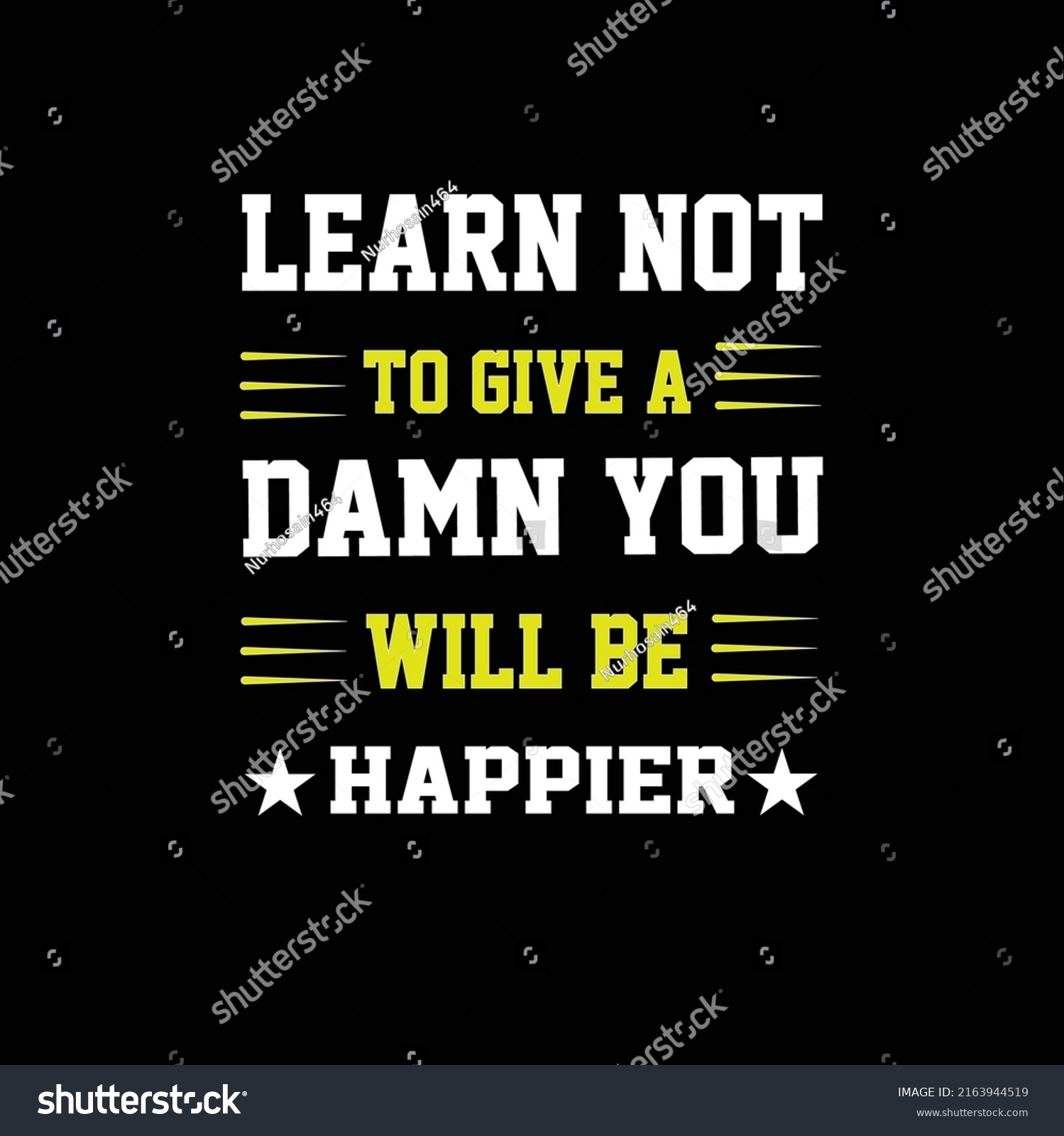 Learn Not Give Damn You Will Stock Vector Royalty Free 2163944519 Shutterstock 3714