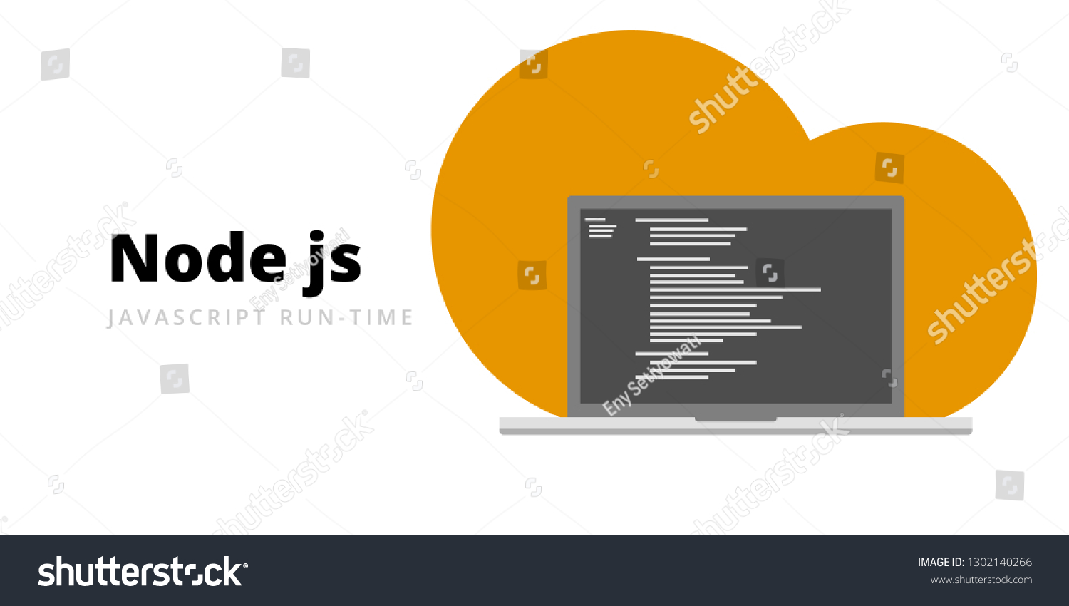 learn-code-node-js-javascript-runtime-stock-vector-royalty-free