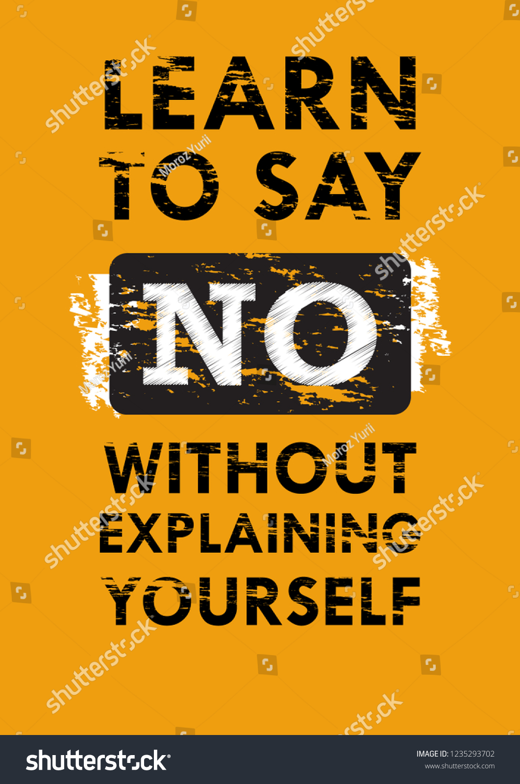 Learn Say No Without Explaining Yourself Vector De Stock Libre De