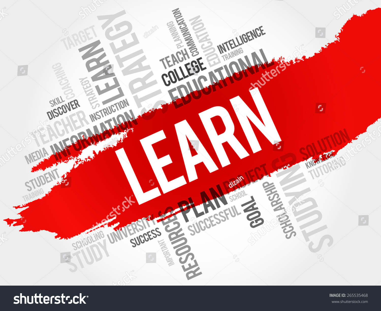 Learn Word Cloud Education Concept Stock Vector (Royalty Free ...