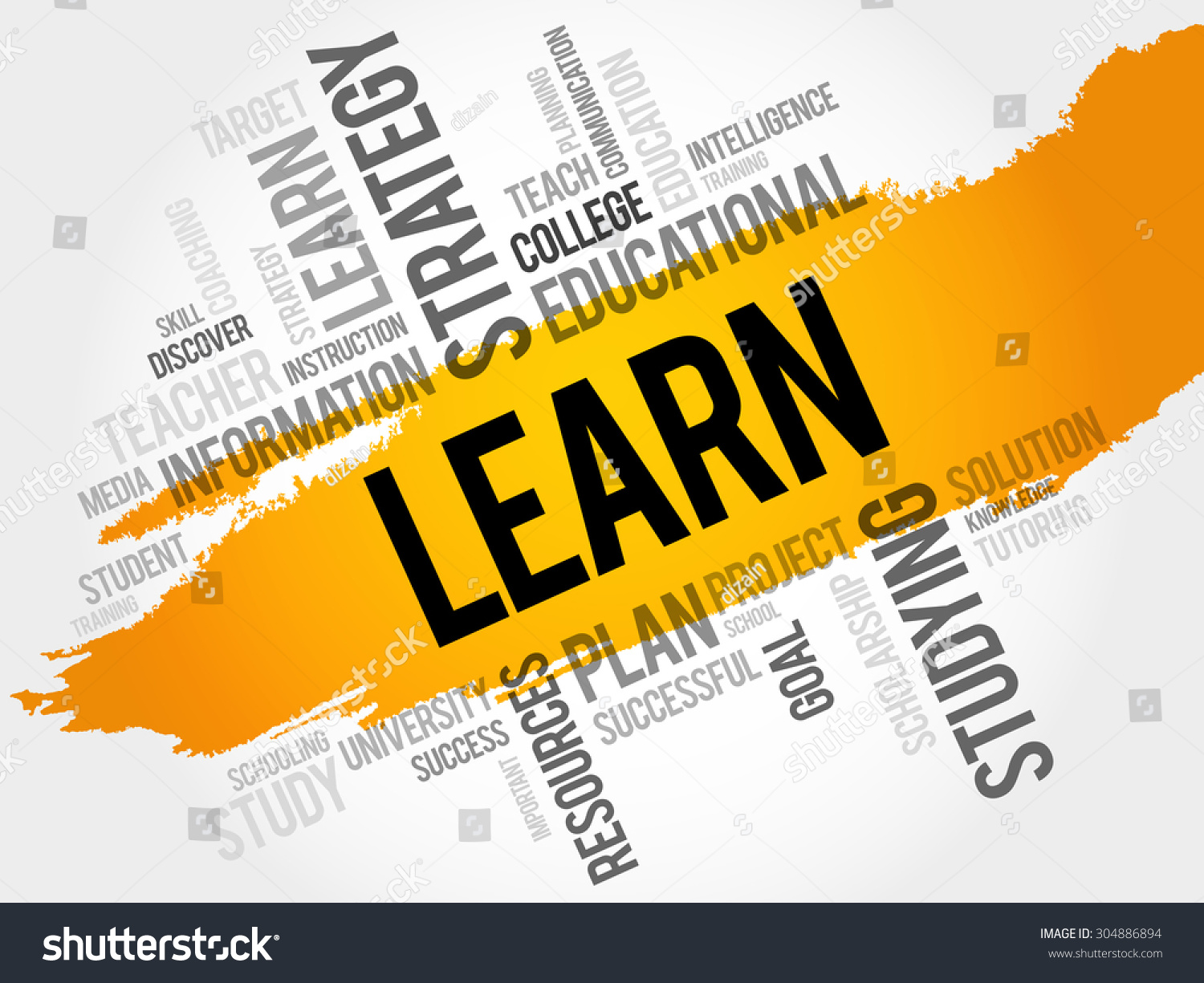 Learn Word Cloud Education Concept Stock Vector (Royalty Free ...