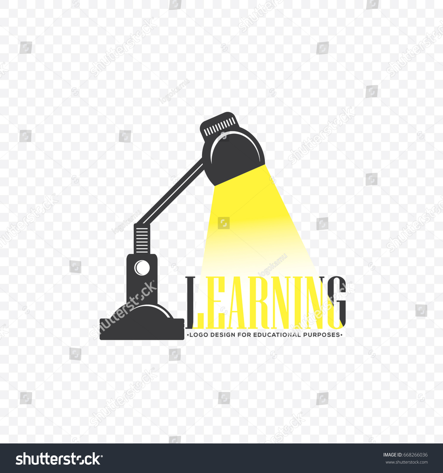Learning Logo Vector: vector de stock (libre de regalías) 668266036