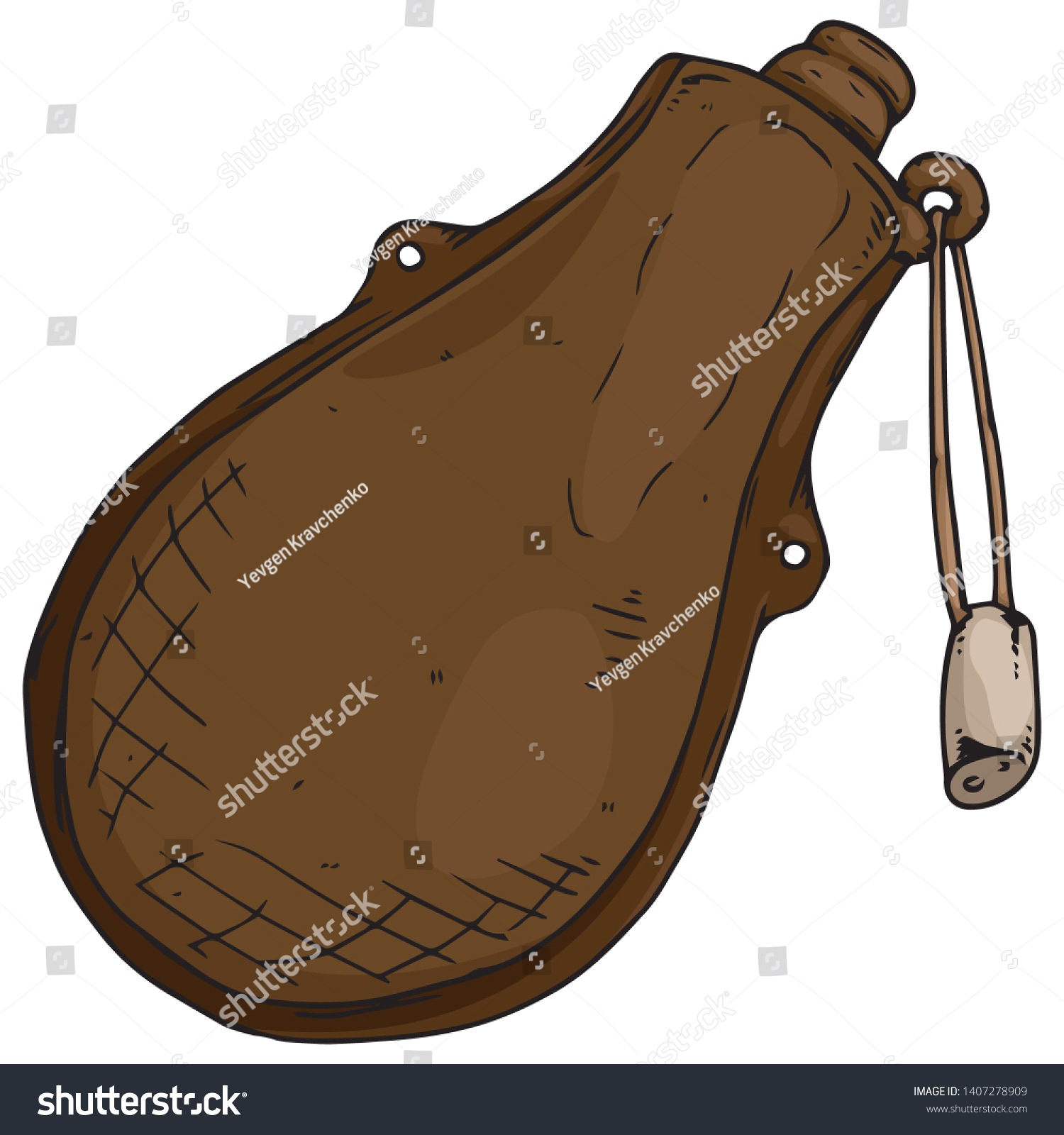 Download Leather Flask Icon Vector Illustration Old Stock Vector Royalty Free 1407278909 PSD Mockup Templates