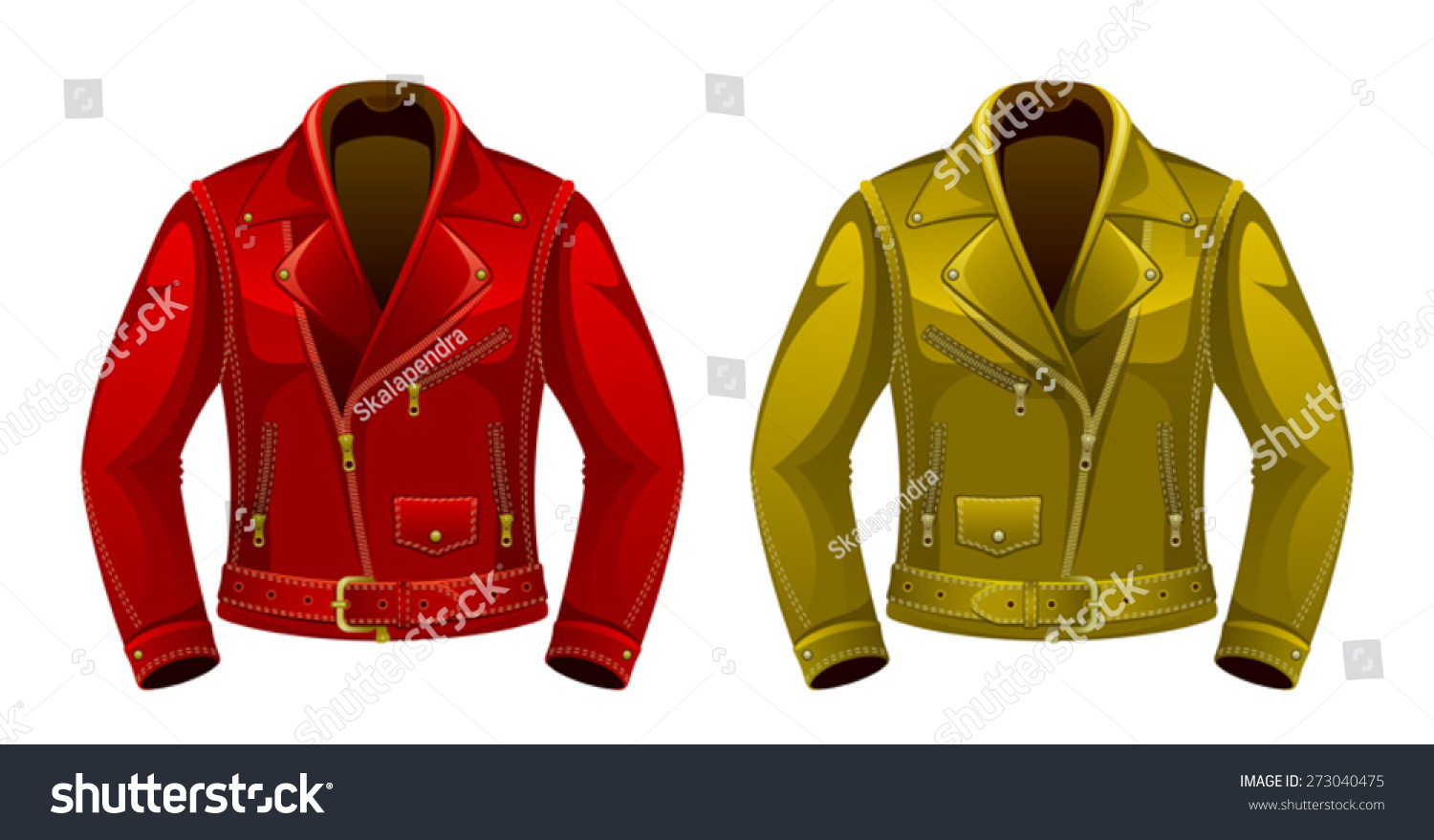 Leather Jacket Stock Vector Illustration 273040475 : Shutterstock