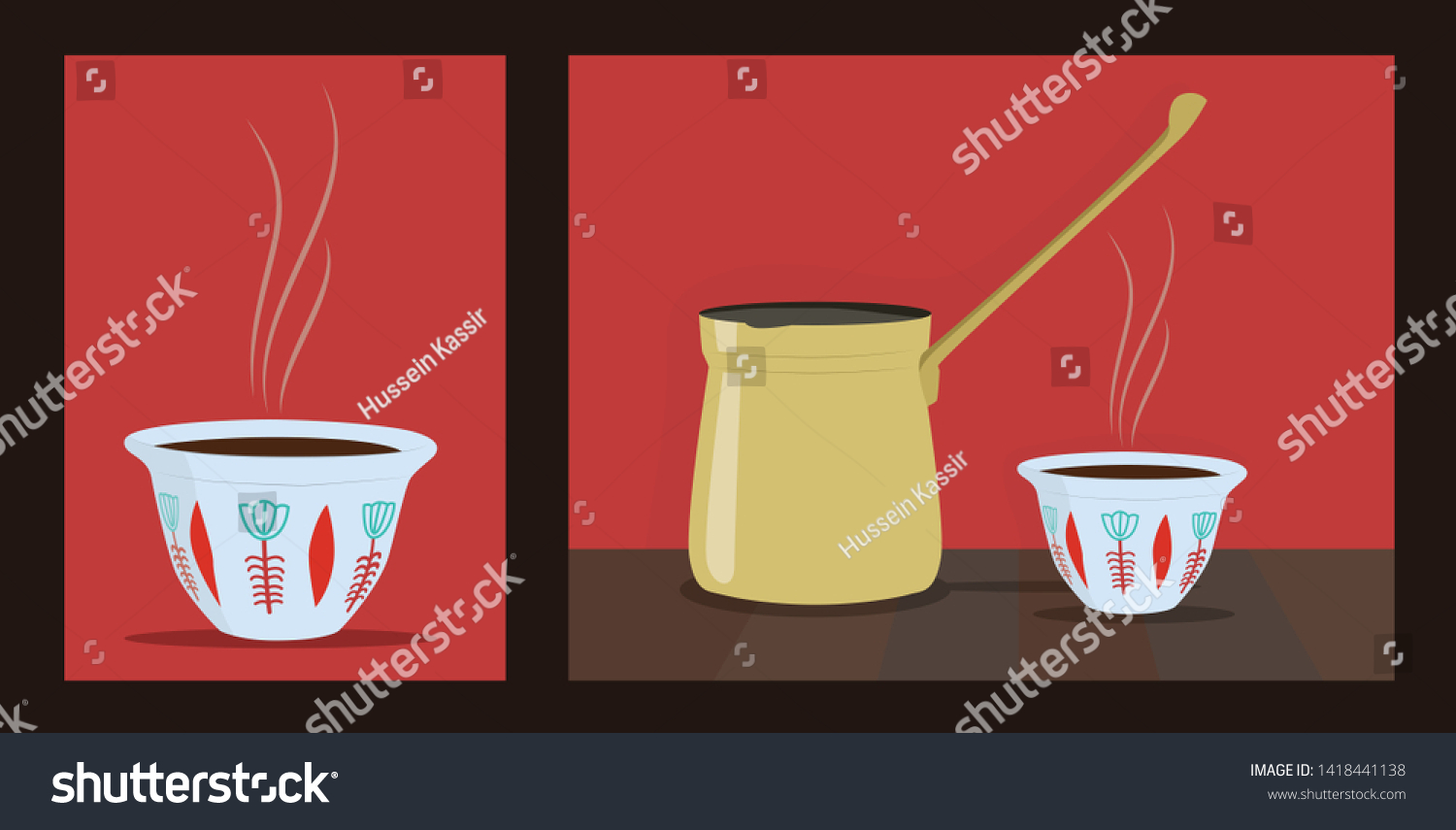 SVG of Lebanese traditional coffee cup and drip | coffee pot svg