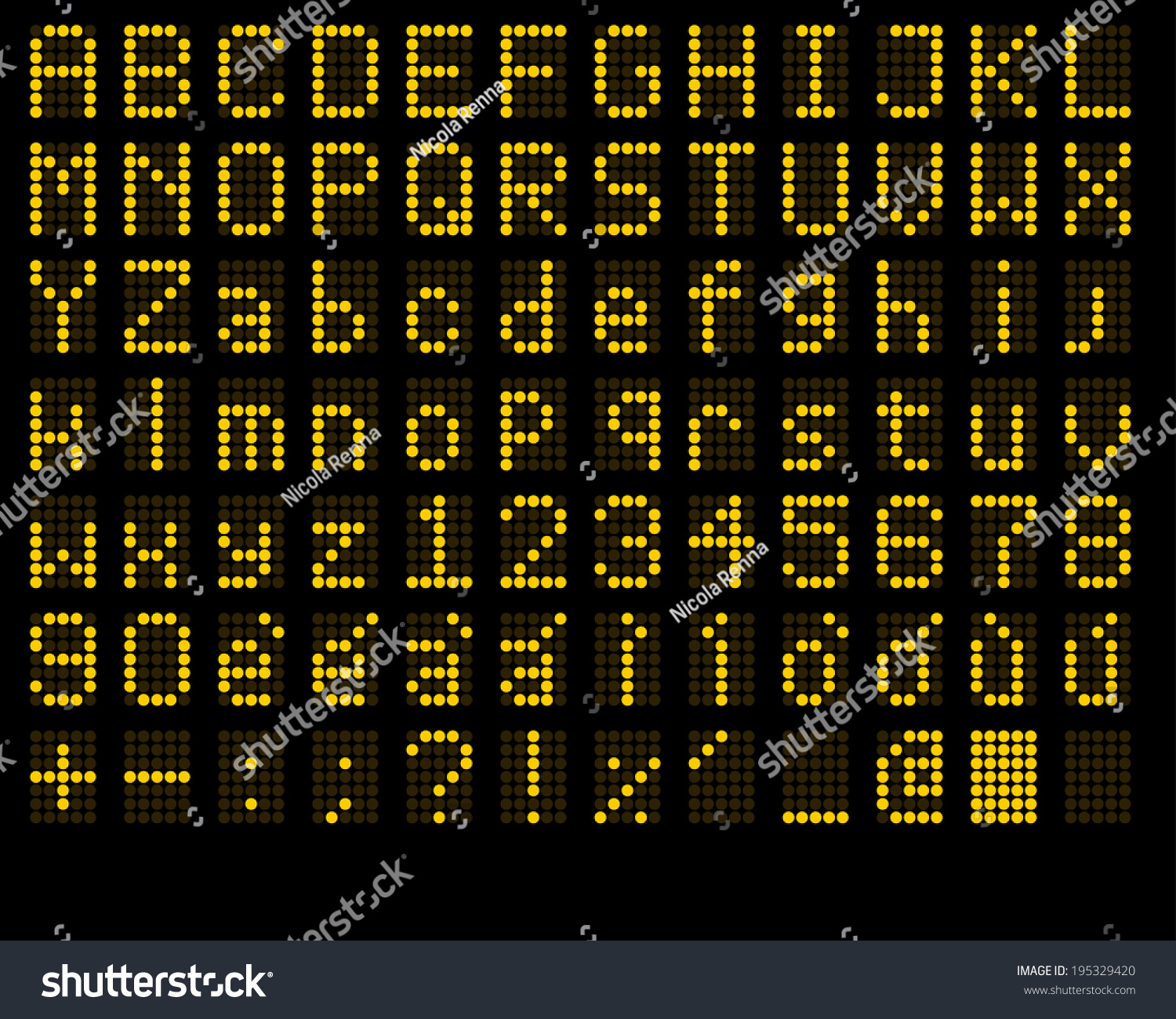 SVG of LED Alphabet and Numbers svg