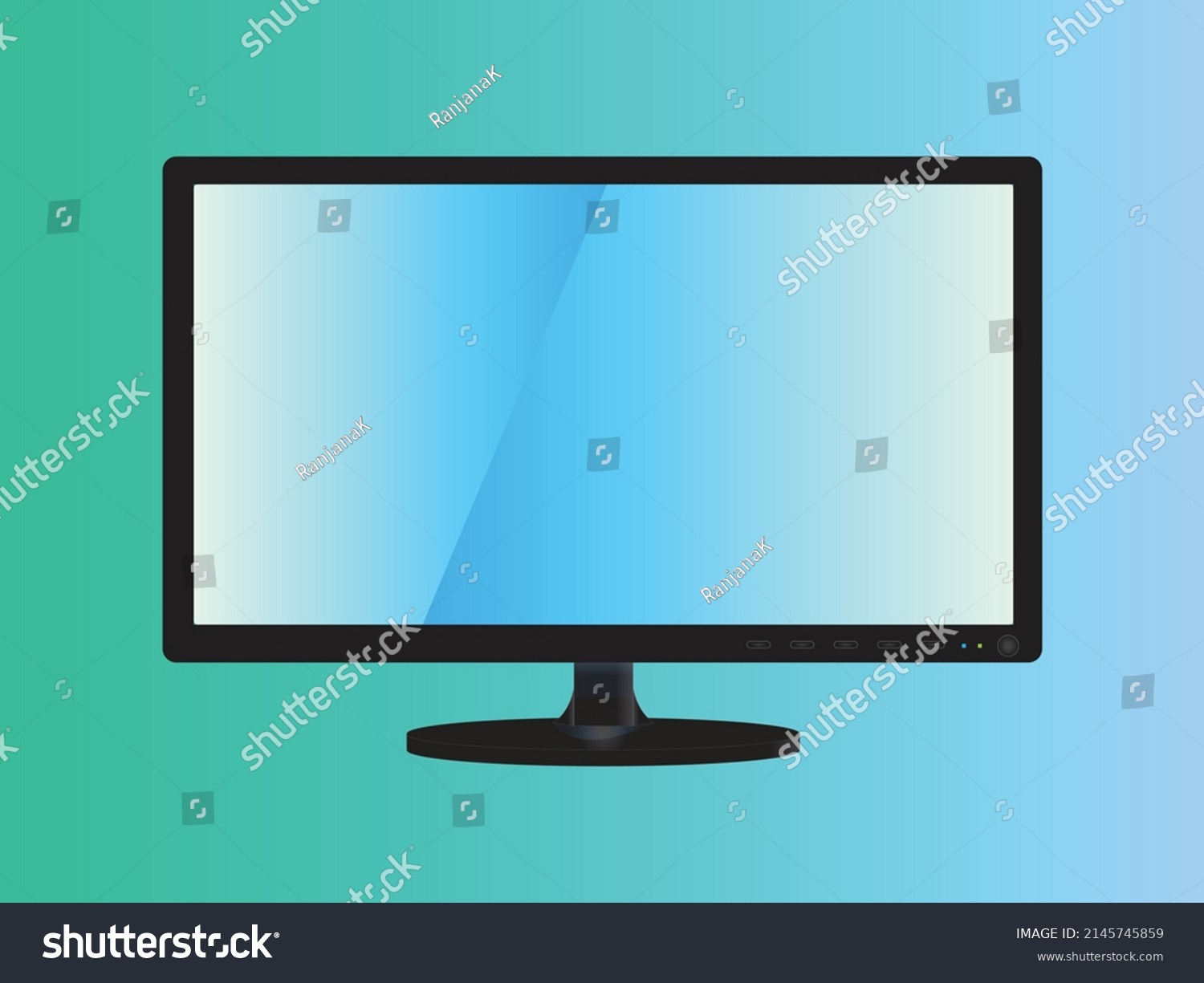 Led Lcd Flat Screen Television Stock Vector (Royalty Free) 2145745859 Shutterstock