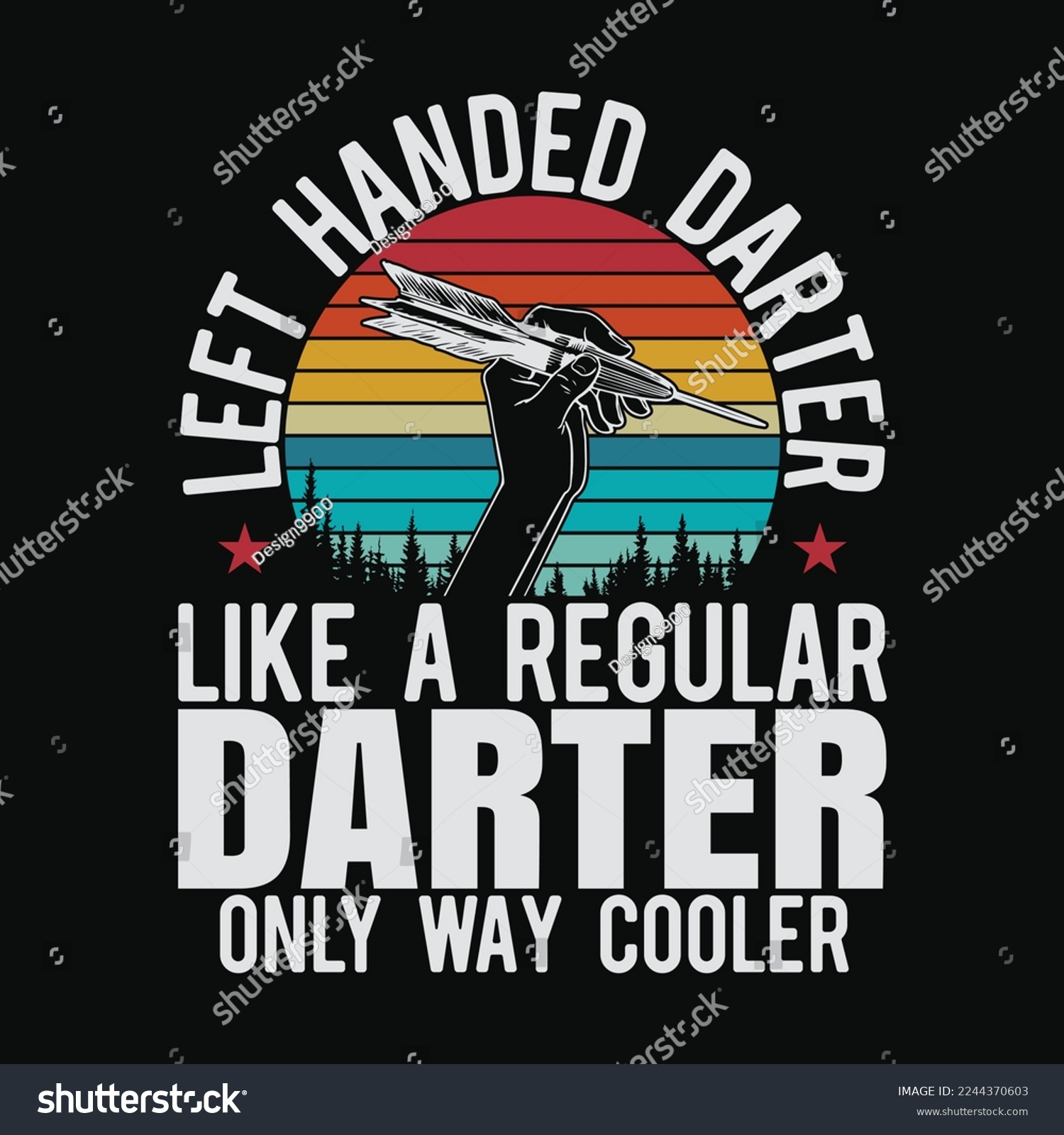 SVG of Left Handed Darter Like A Regular Darter Only Way Cooler svg
