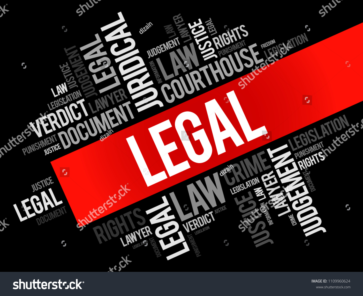 Legal Word Cloud Collage Law Concept Stock Vector (Royalty Free ...