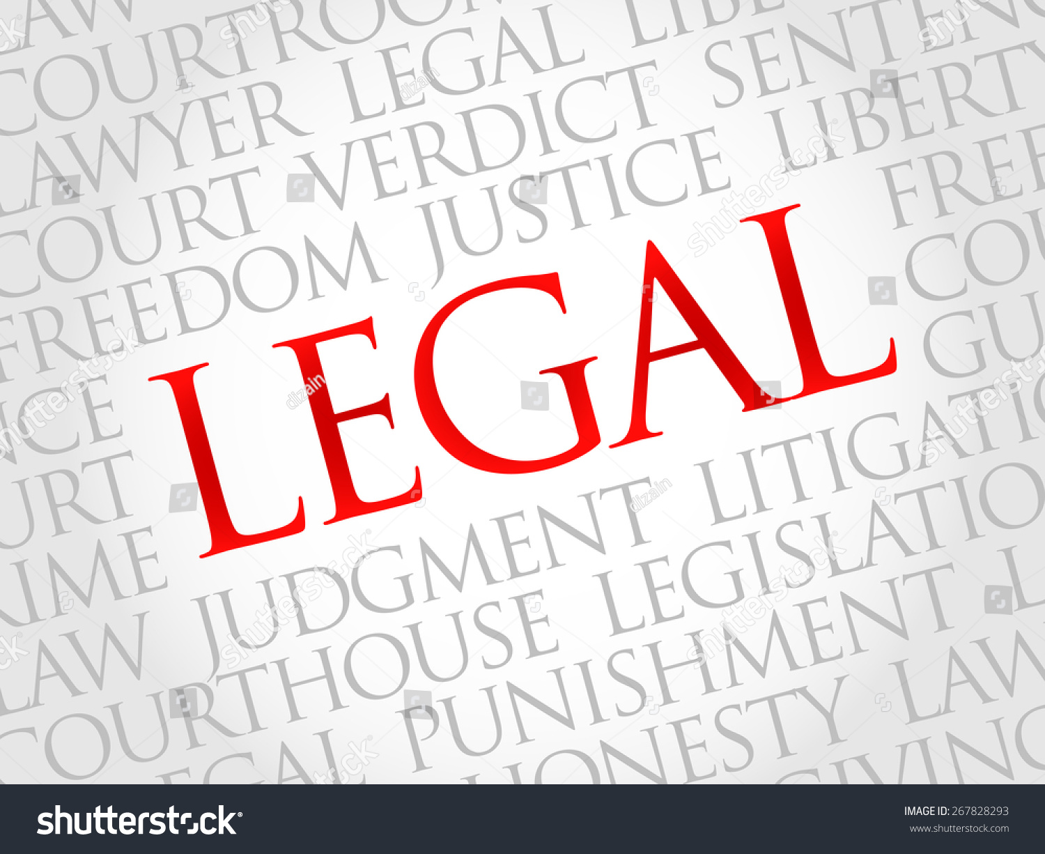 Legal Word Cloud Concept Stock Vector (royalty Free) 267828293 