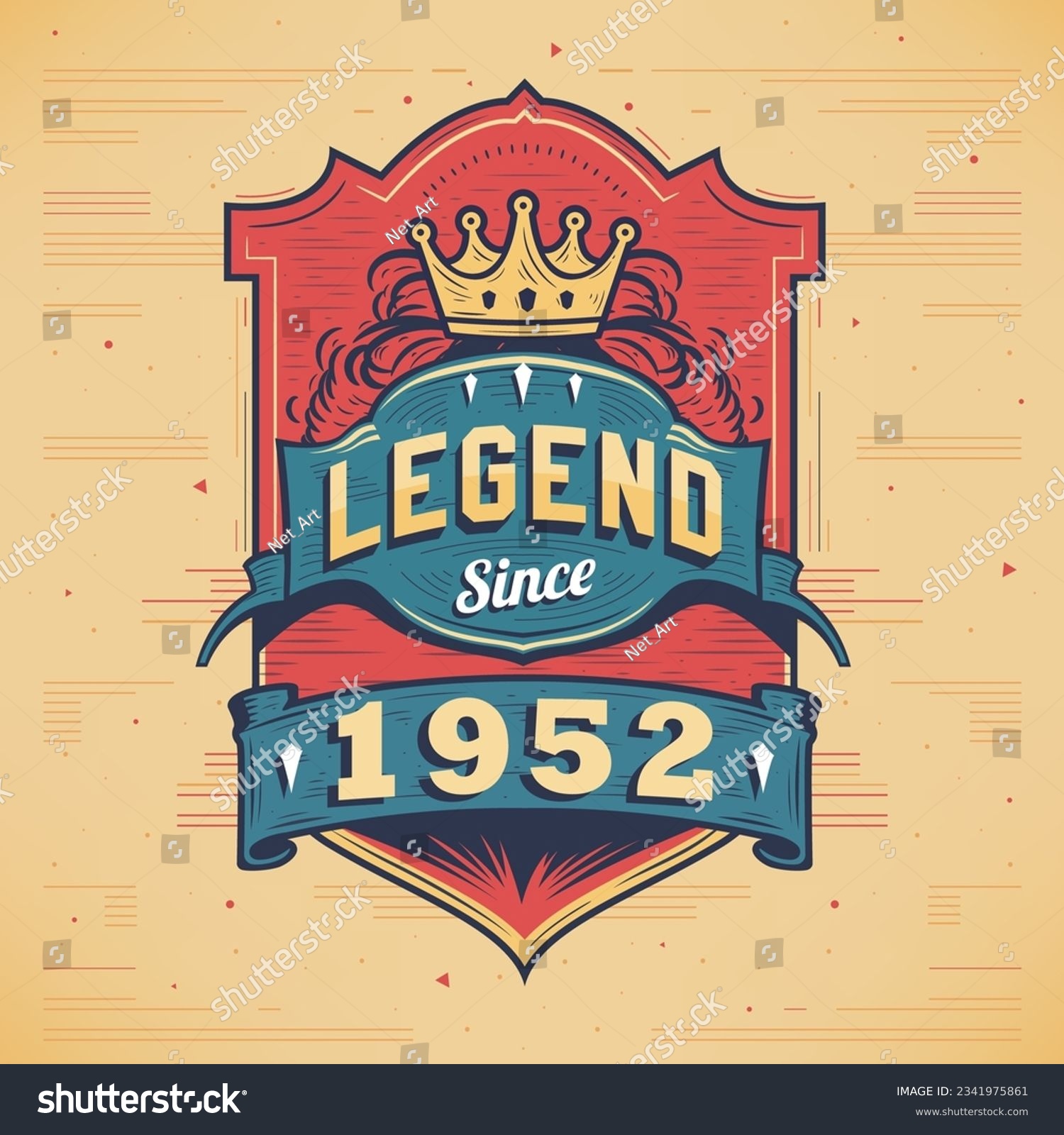 SVG of Legend Since 1952 Vintage T-shirt - Born in 1952 Vintage Birthday Poster Design. svg