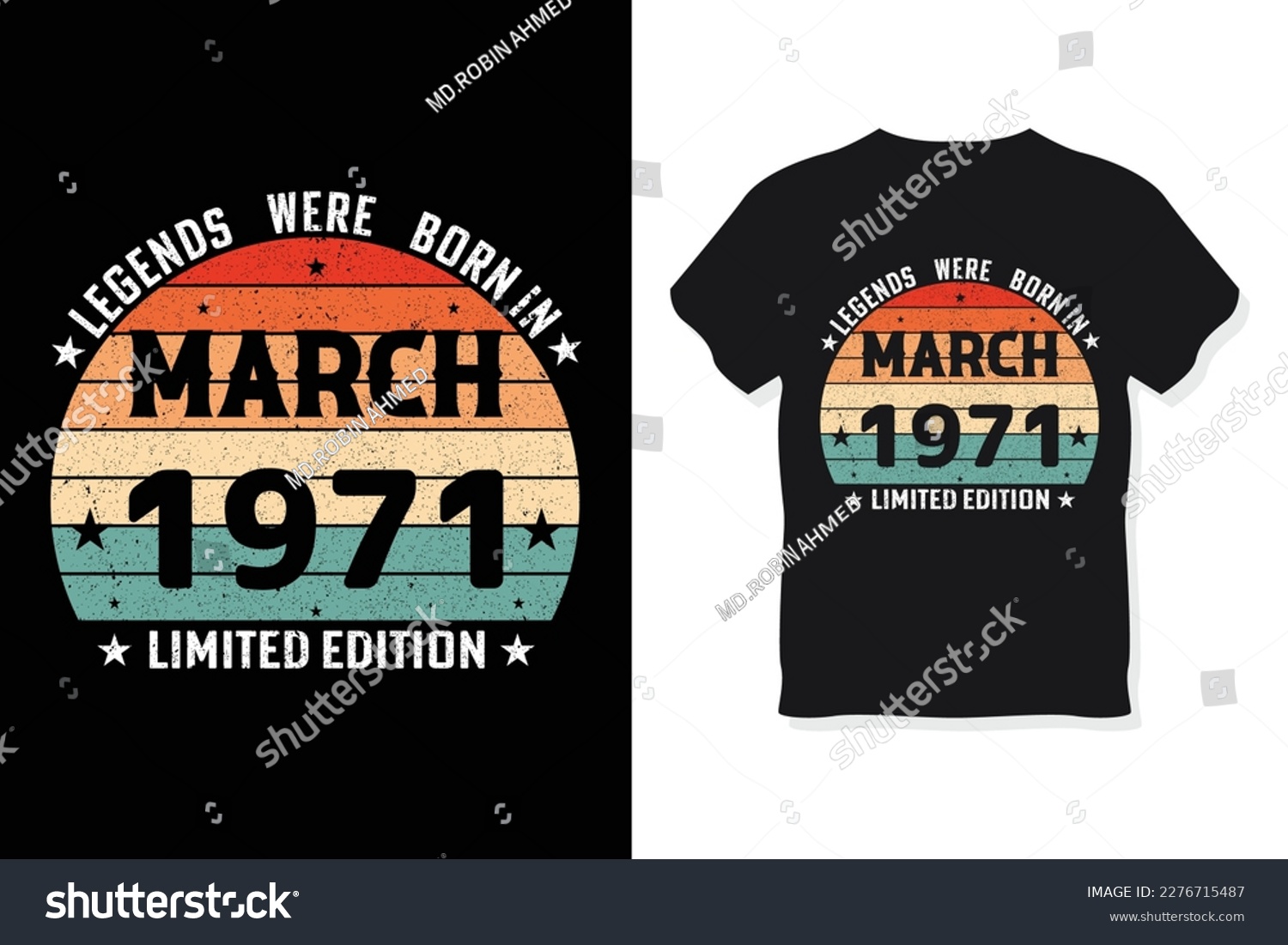 SVG of Legends Were Born In March 1971 Happy Birthday Gift T-Shirt svg