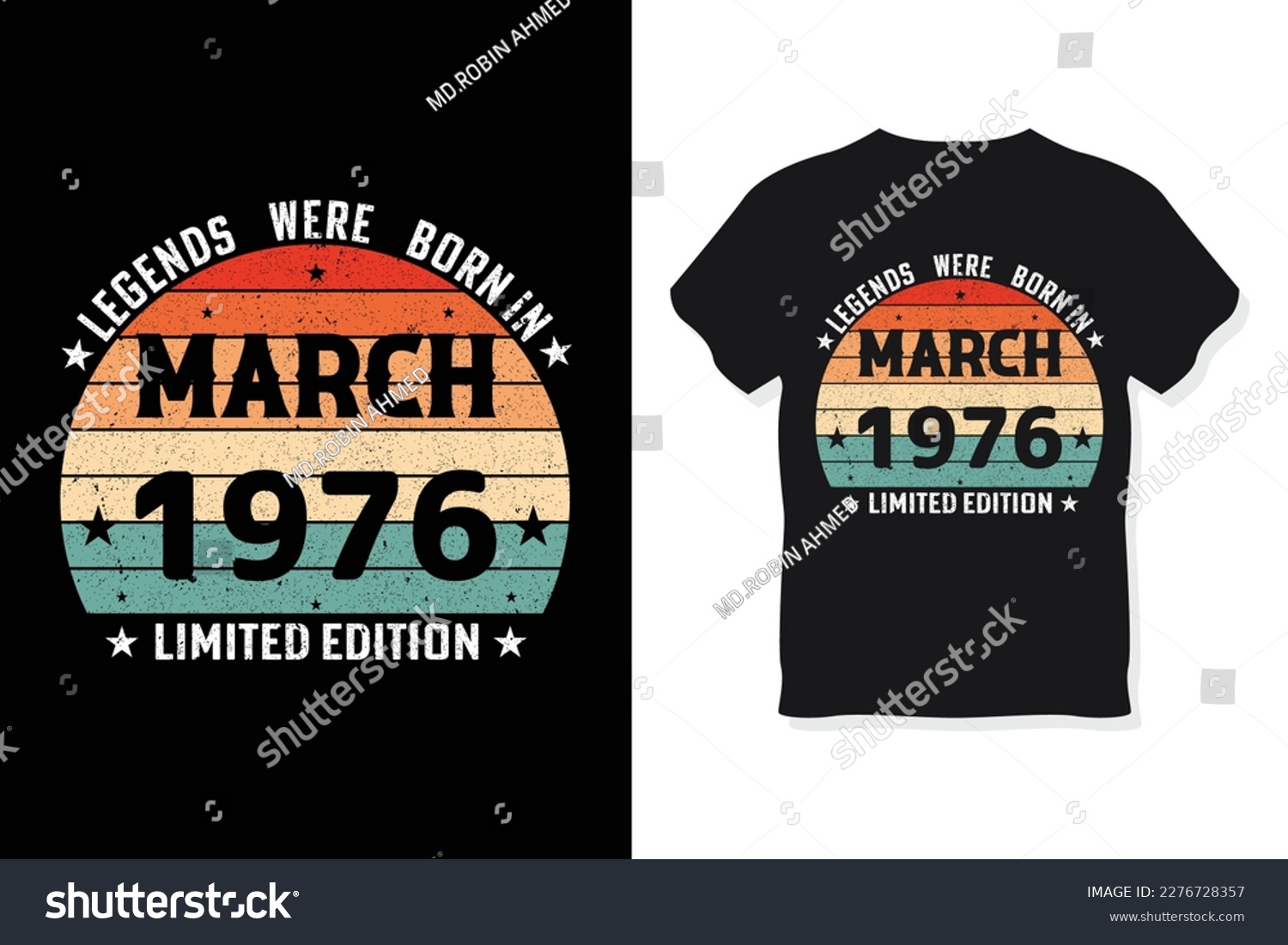 SVG of Legends Were Born In March 1976 Happy Birthday Gift T-Shirt svg