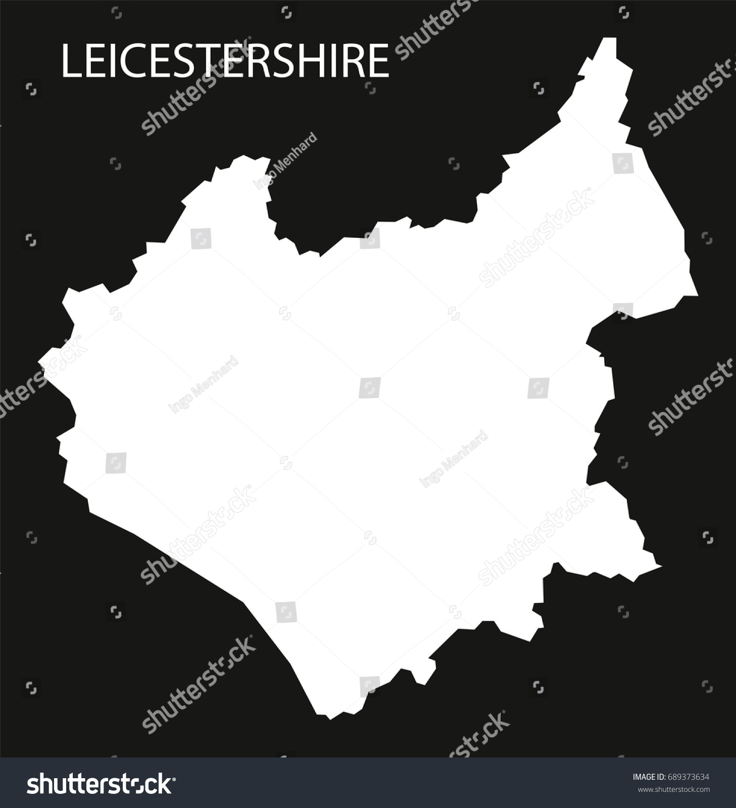 Leicestershire England Uk Map Black Inverted Stock Vector Royalty Free 689373634 Shutterstock 1172