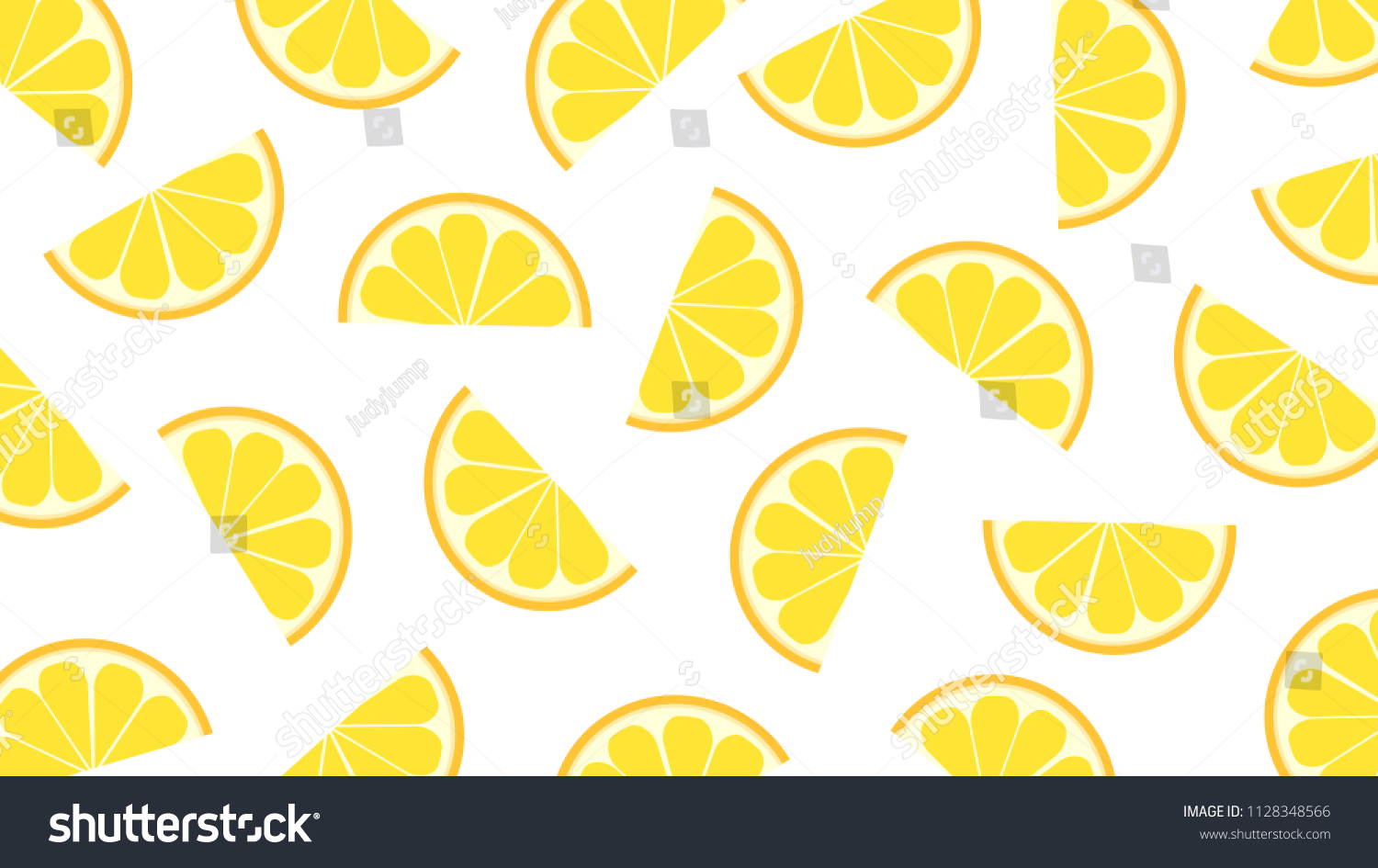 Lemon Cartoon Pattern Vector Wallpaper Background Stock Vector (Royalty ...