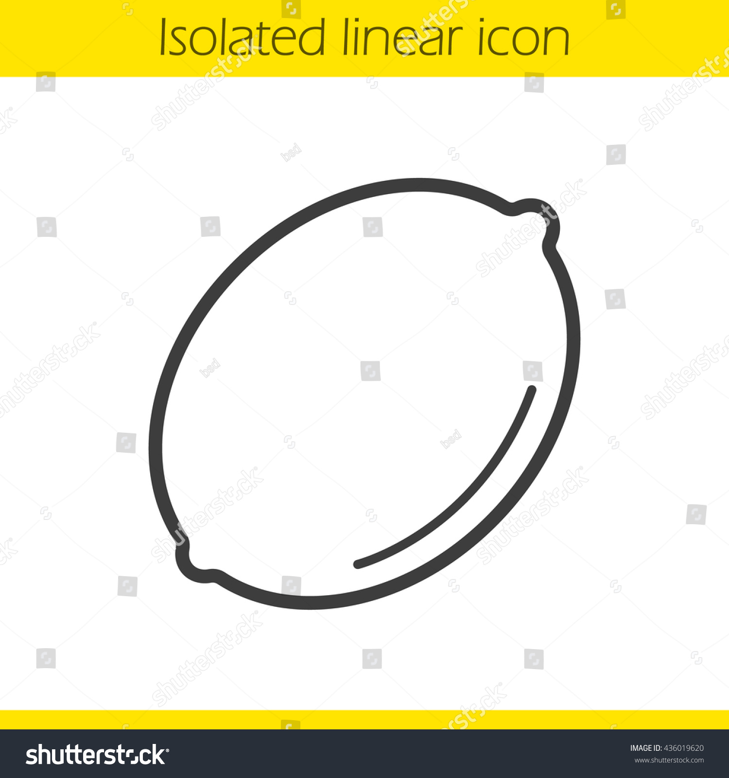 Lemon Linear Icon Thin Line Illustration Stock Vector Royalty Free 436019620 Shutterstock 9324