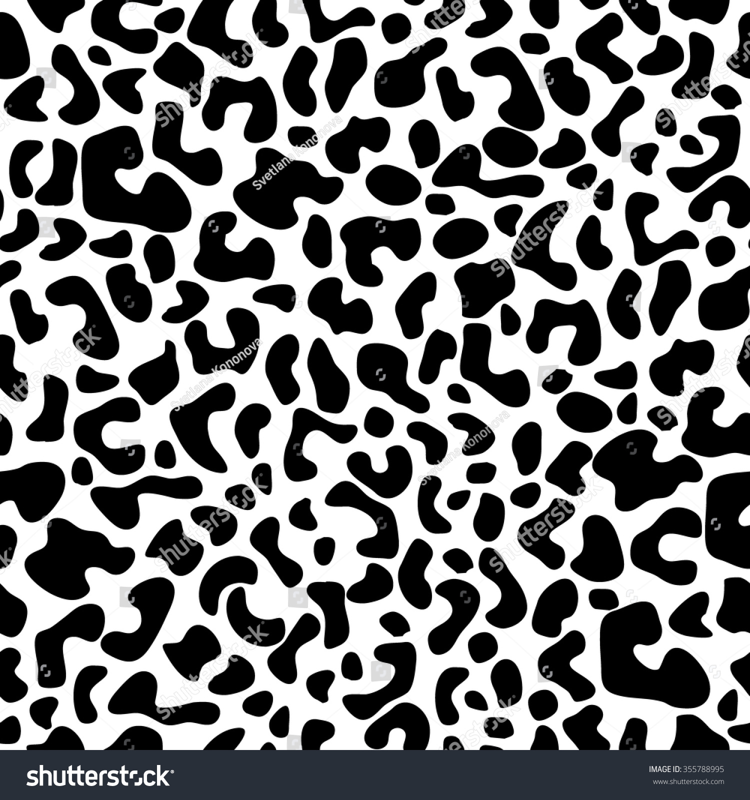 SVG of Leopard classical seamless pattern. Safari textile collection. Black on white. Backgrounds & textures shop. svg