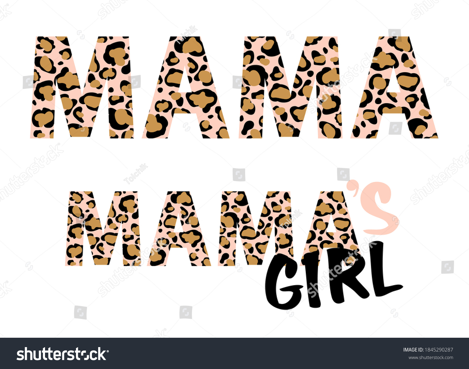 SVG of Leopard mama print vector illustration for chirt decor animal pattern svg