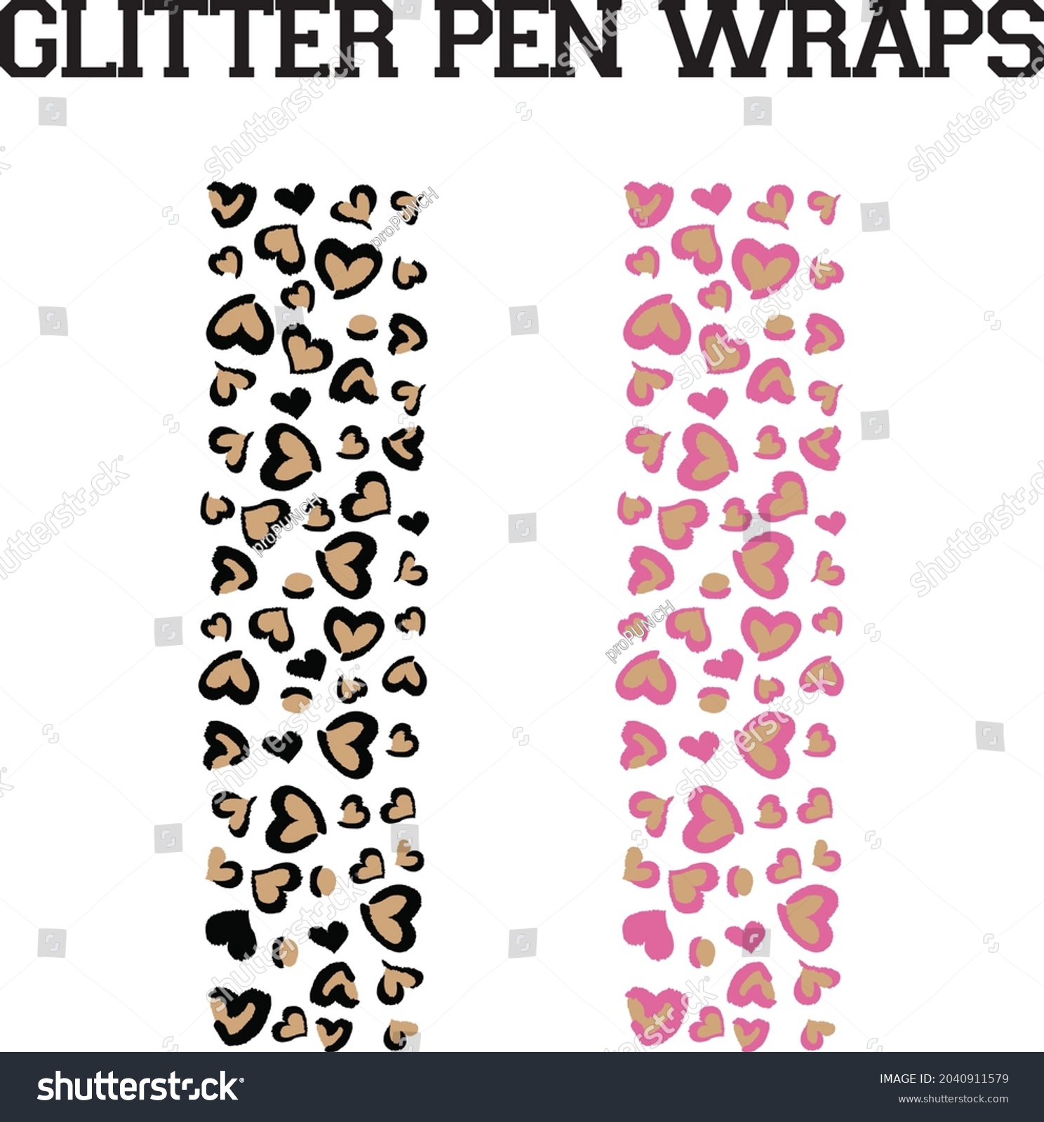 SVG of leopard print glitter pen wraps svg, leopard cheetah wraps, Glitter Pen pattern , Glitter pen wraps for waterslide, window pen cheetah
 svg