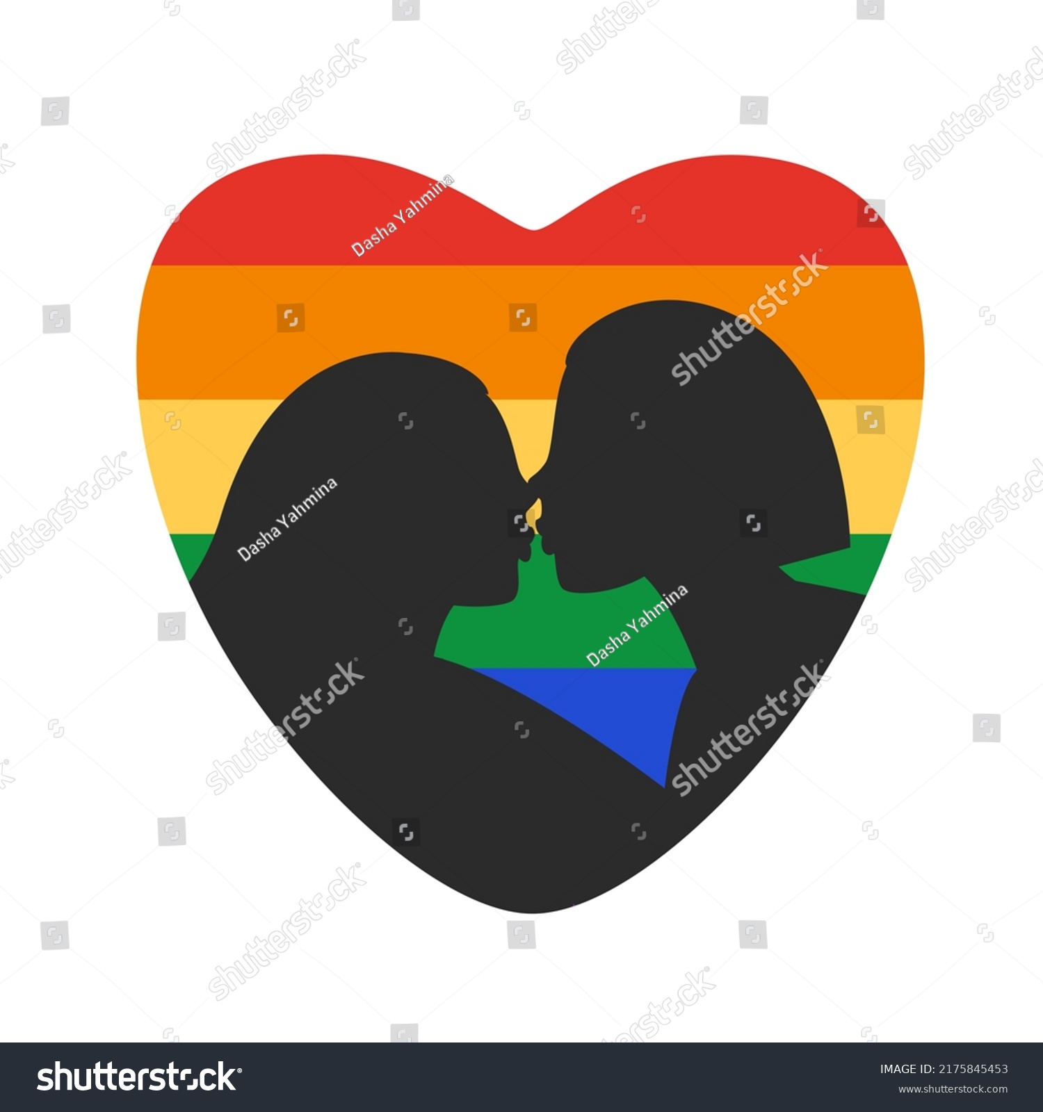 Lesbian Kiss Black Silhouette Kissing Lgbt Stock Vector Royalty Free