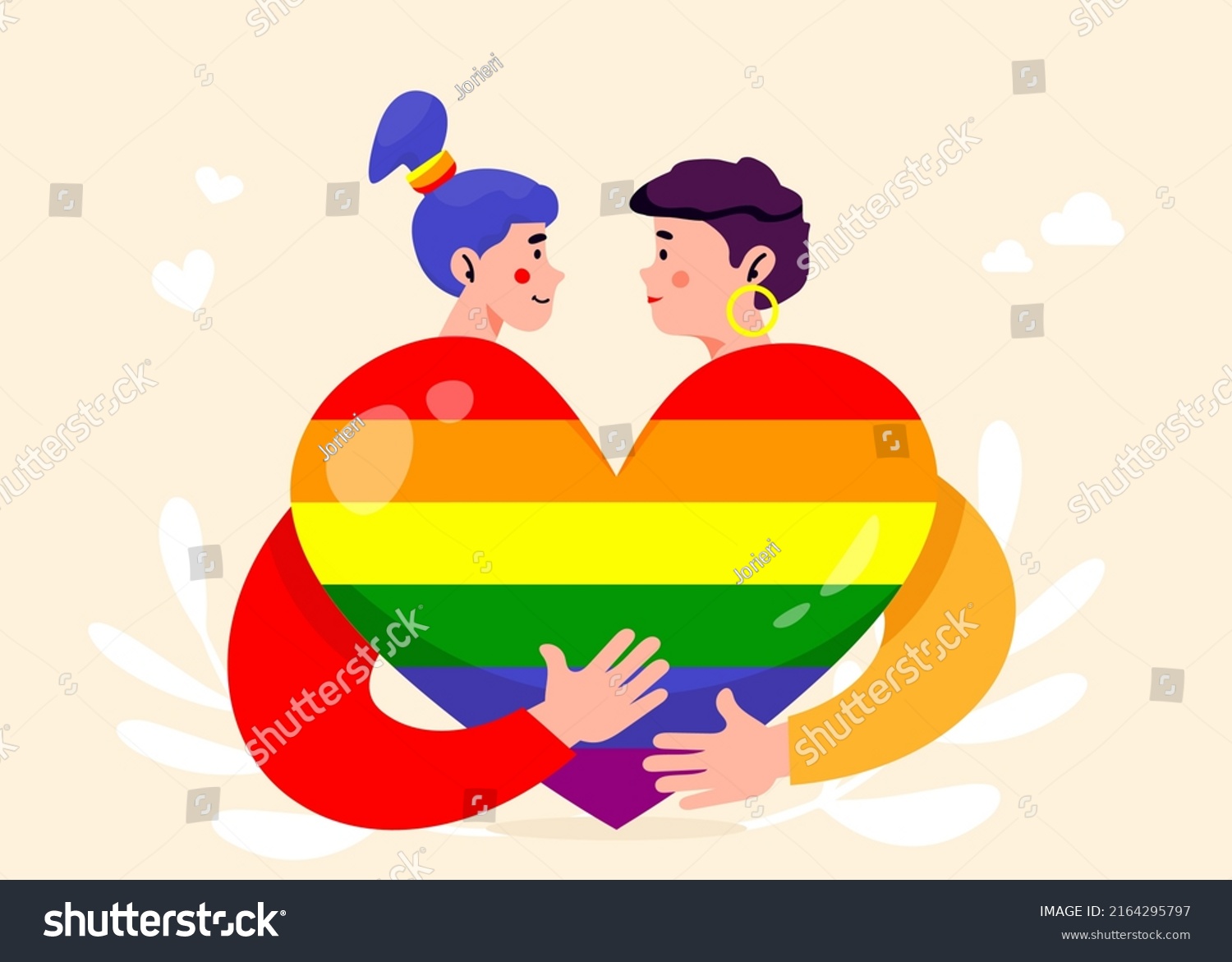 Lesbian Love Gay Pride Month Homosexual Stock Vector Royalty Free