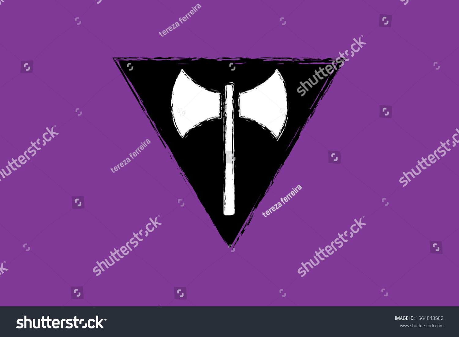 Lesbian Pride Symbol Flag Purple White Stock Vector Royalty Free