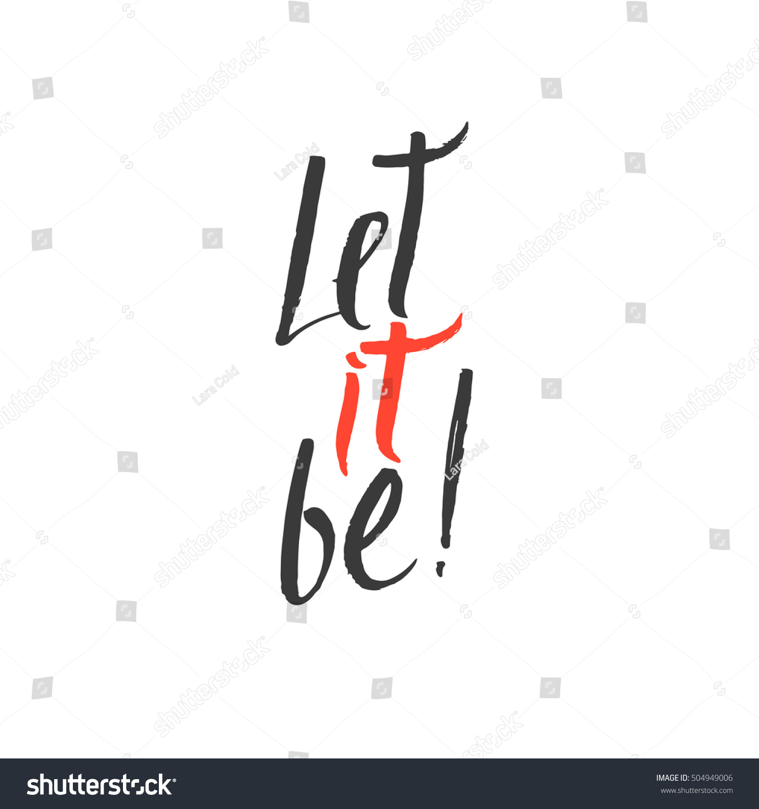 Let Be Hand Drawn Calligraphy On Stock Vector 504949006 - Shutterstock