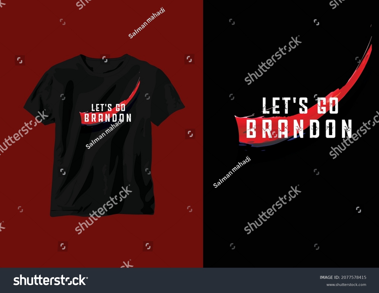 SVG of Let's go, Brandon T-shirt design. USA grunge flag t shirt design. Vector svg