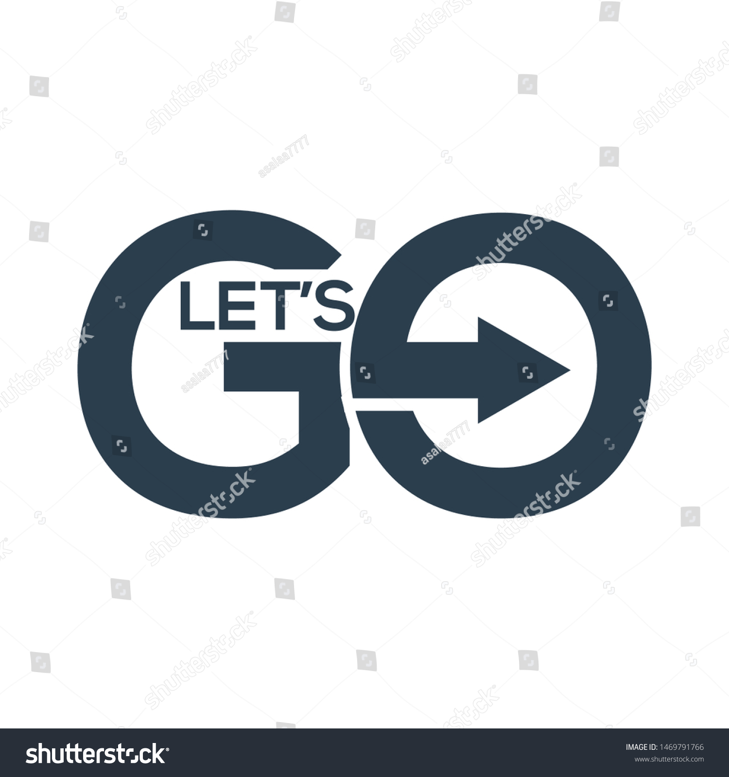 Lets Go Stock Icon Vector Illustration Stock Vector Royalty Free