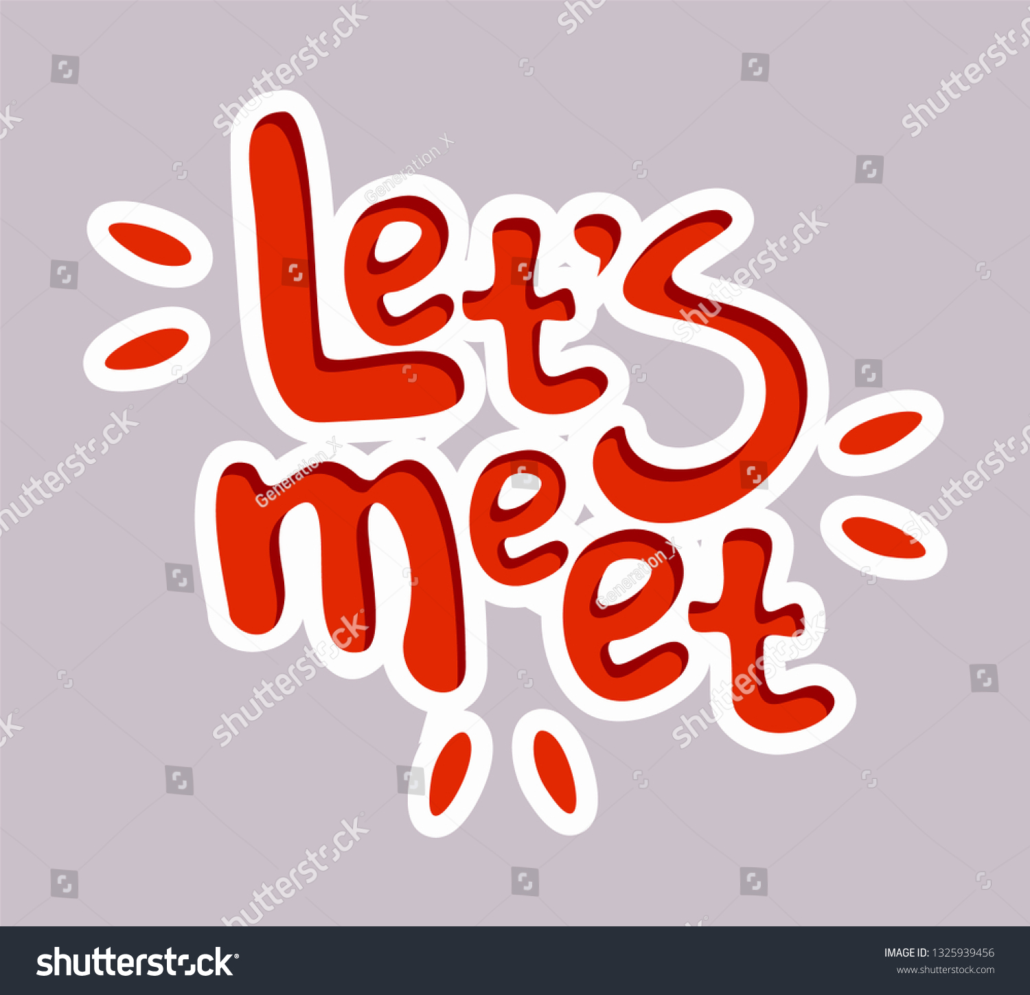 Lets Meet Meeting Offer Icon Social Stock Vector Royalty Free