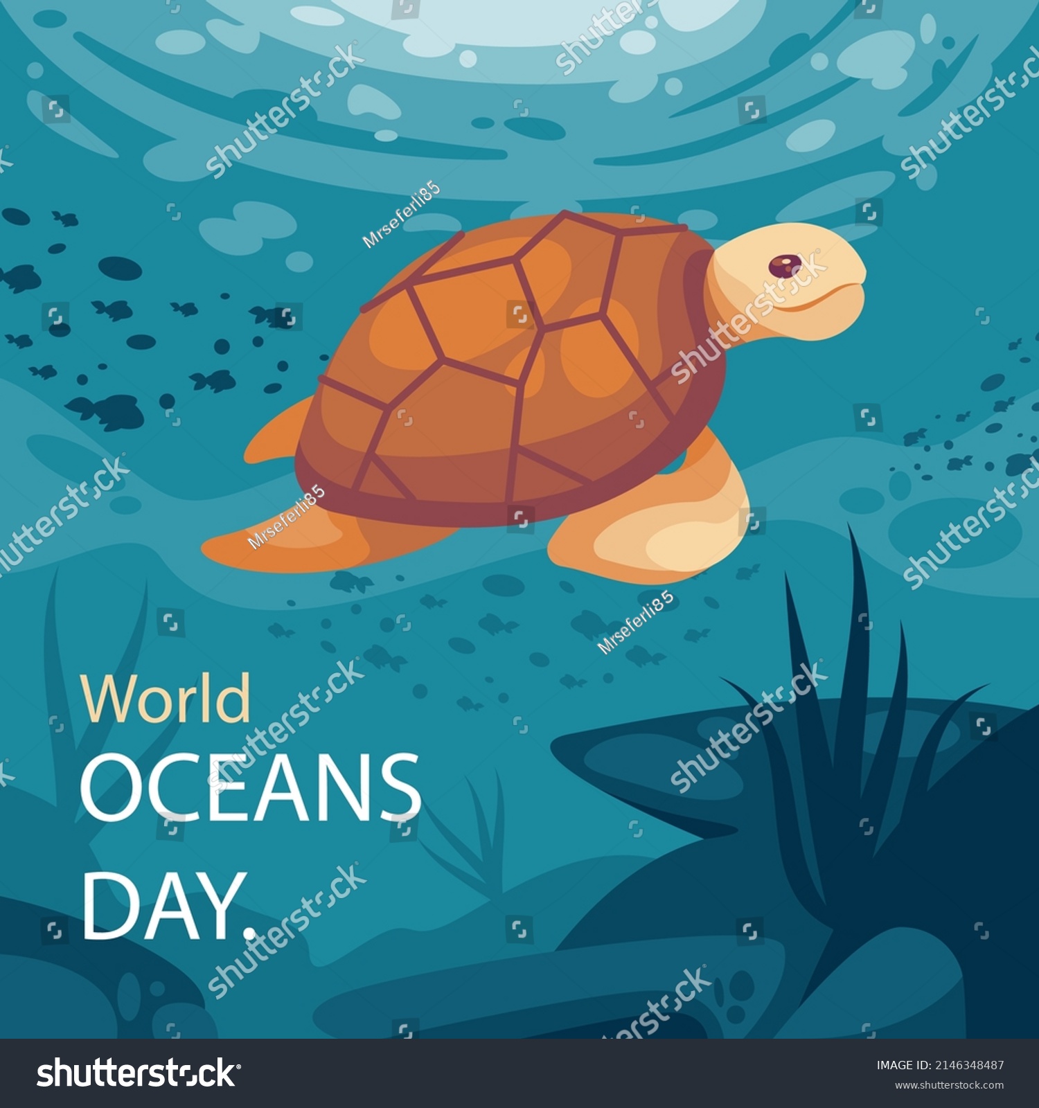 Lets Save Our Oceans World Oceans Stock Vector Royalty Free