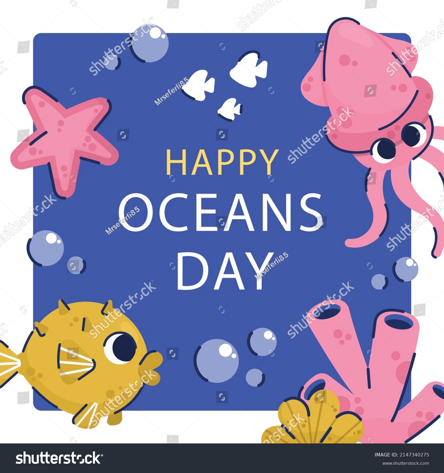 Lets Save Our Oceans World Oceans Stock Vector Royalty Free