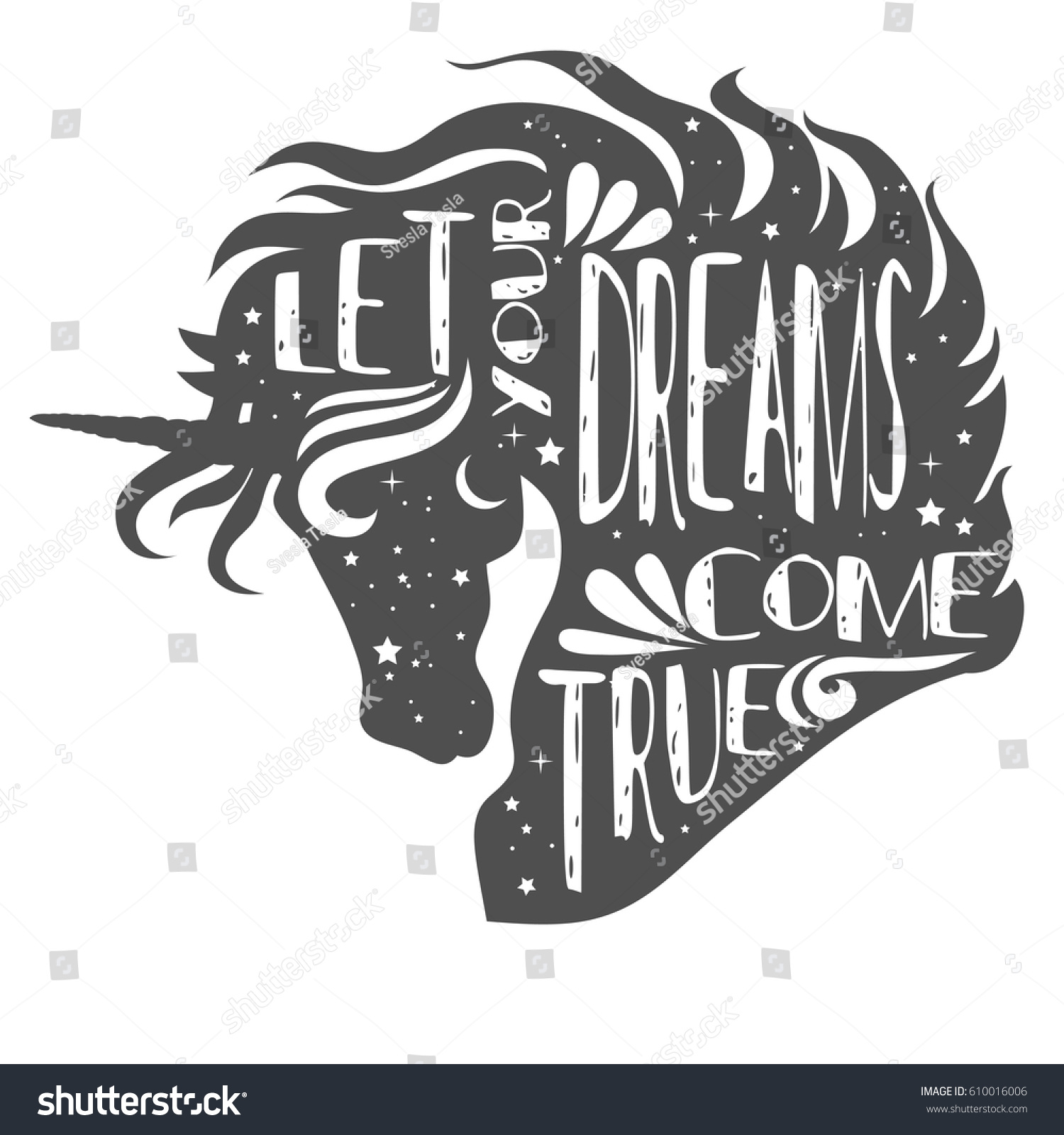 let your dreams come true magic stock vector 610016006