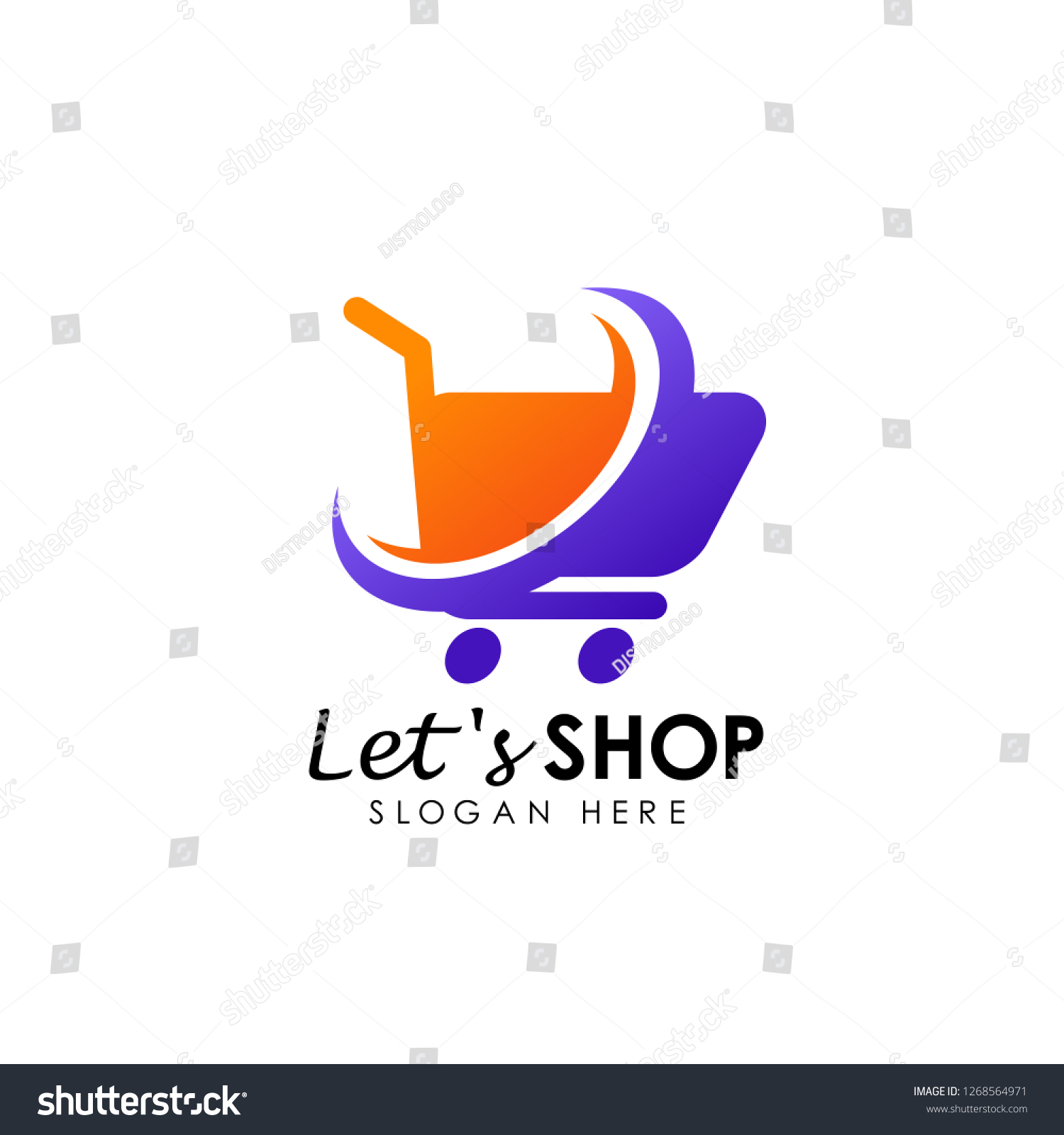 Lets Shopping Logo Design Template Shop Stock Vector (Royalty Free ...