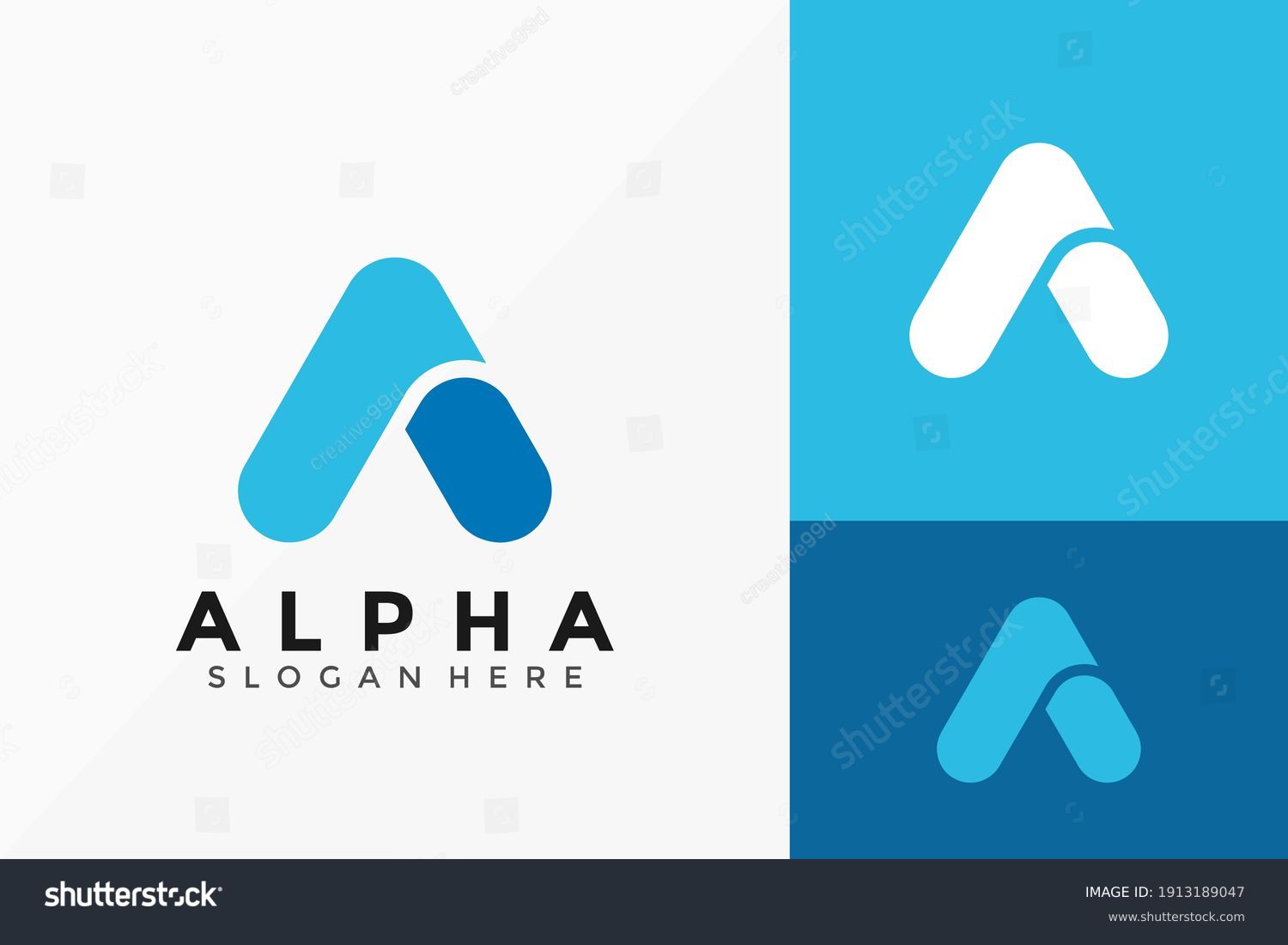 Letter Alpha Logo Design Creative Idea Stock Vector (Royalty Free ...