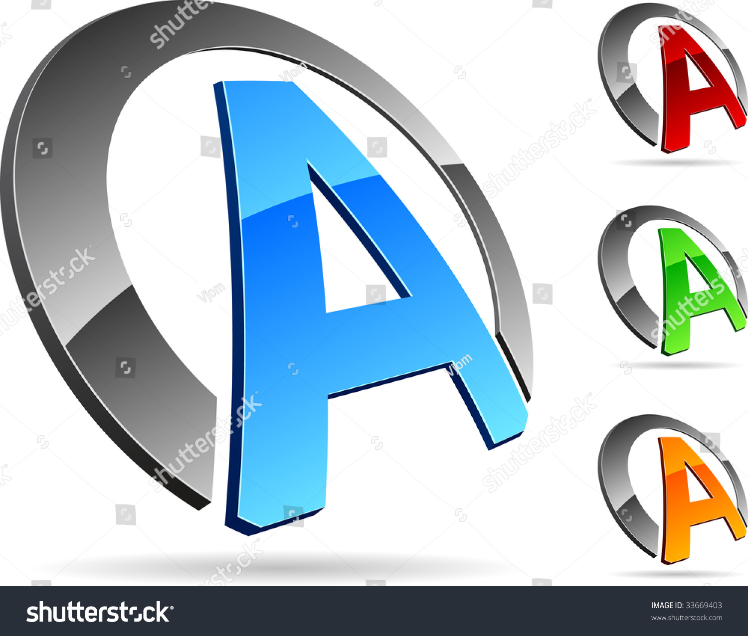 vector letter 3 Vector Icons Such 3d 33669403 Vector A Letter Stock