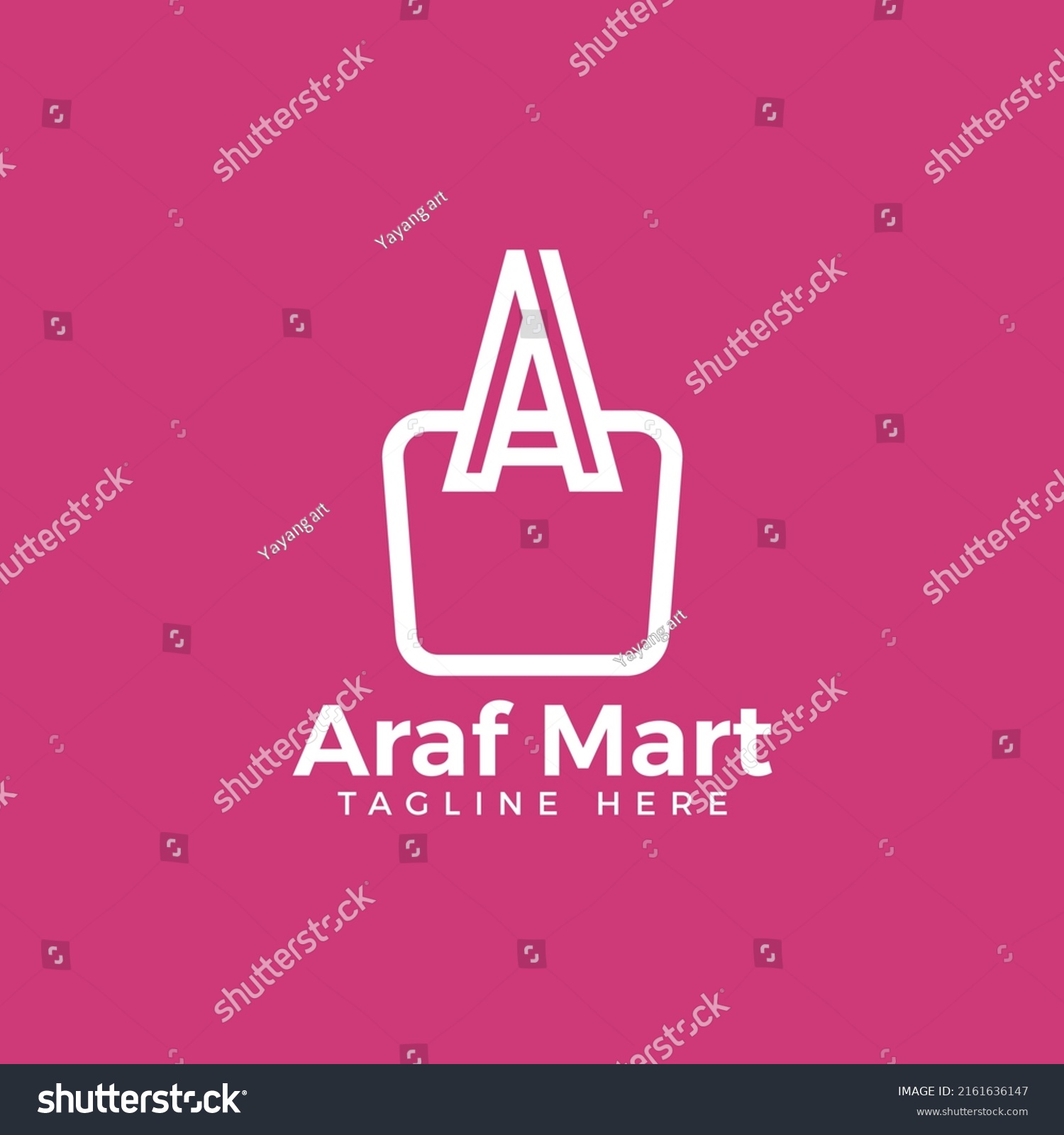 Letter Shop Mart Logo Bag Icon Stock Vector Royalty Free 2161636147