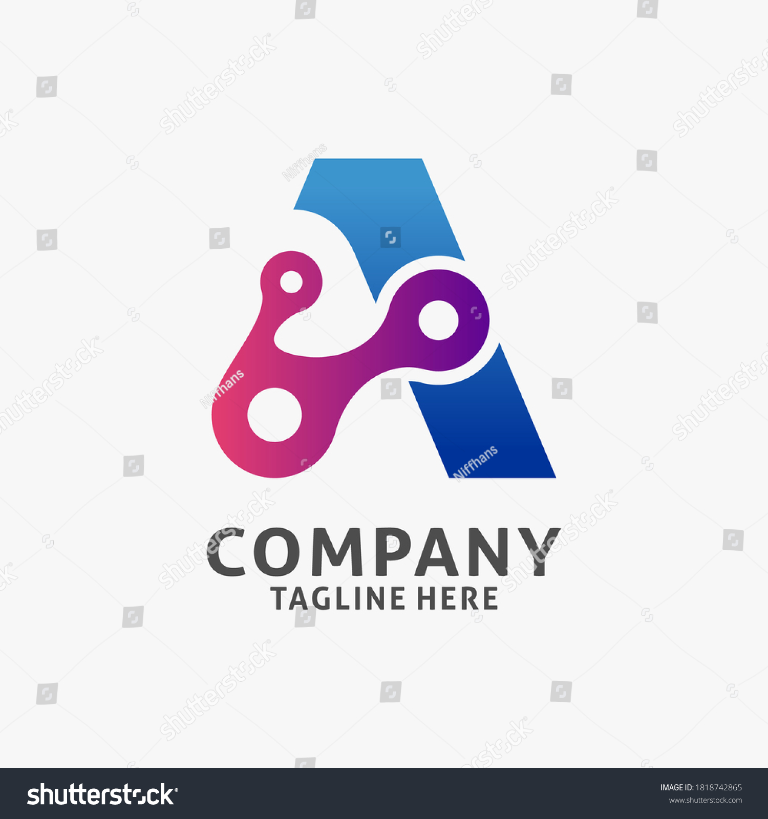 Letter Tech Logo Design Inspiration Stock Vector (Royalty Free ...