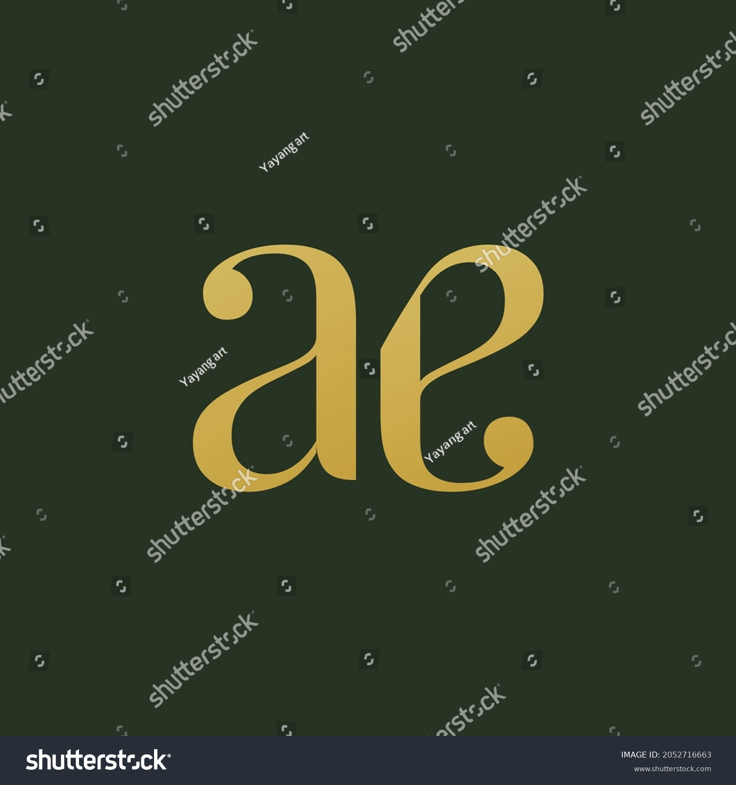 SVG of Letter AE Minimalist Initial. Letter EA  Ambigram Modern and Elegance Logo Design svg