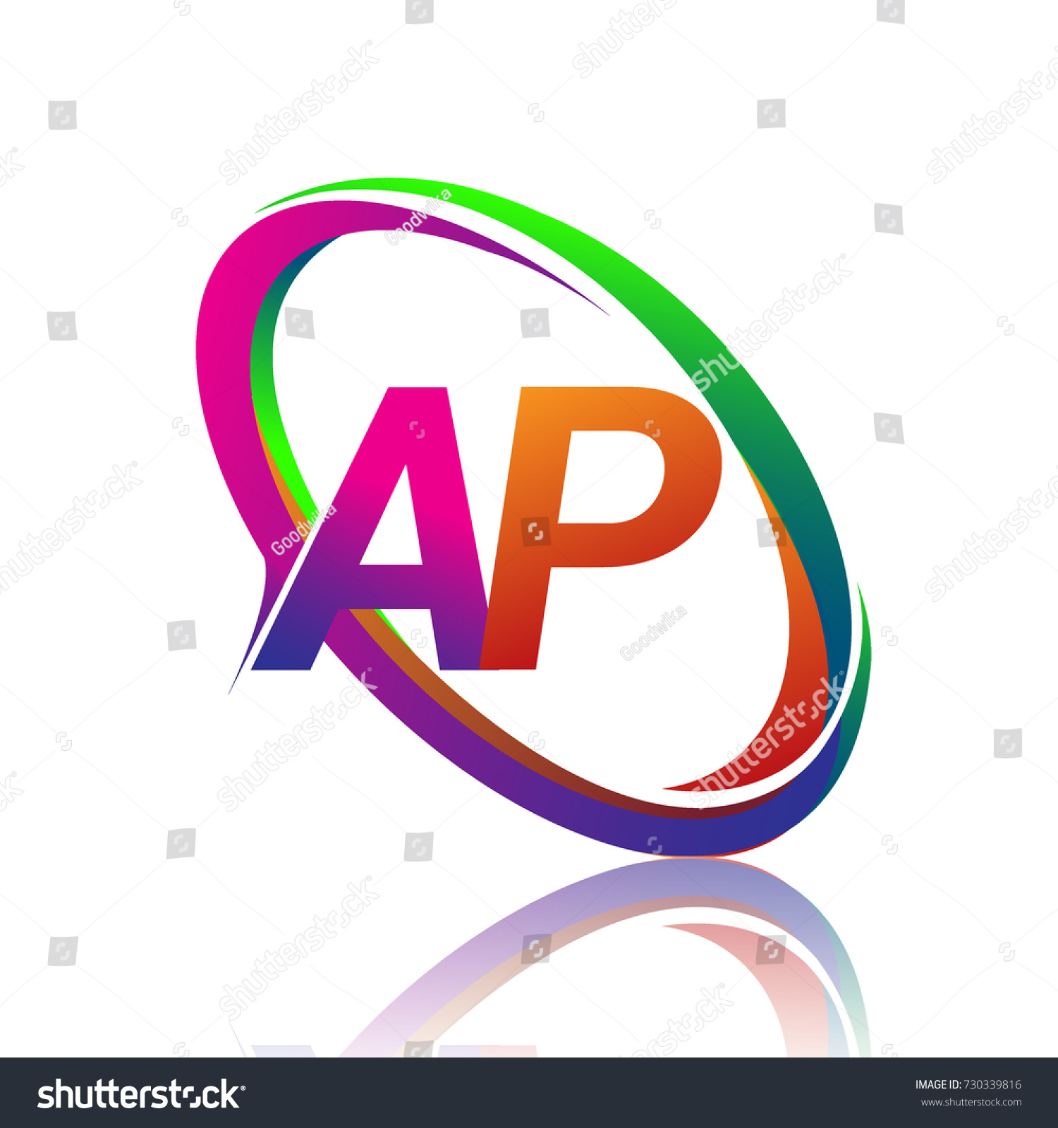 Letter Ap Logotype Design Company Name Stock Vector Royalty Free 730339816
