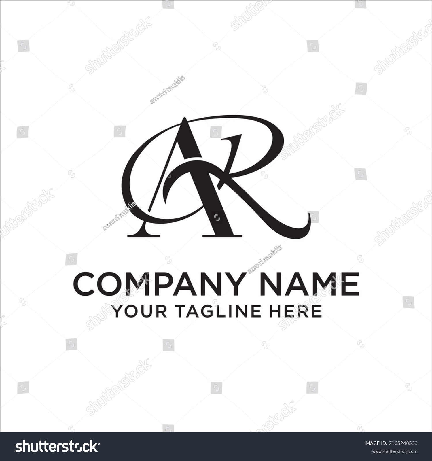 Letter Ar Logo Design Template Stock Vector (Royalty Free) 2165248533 ...