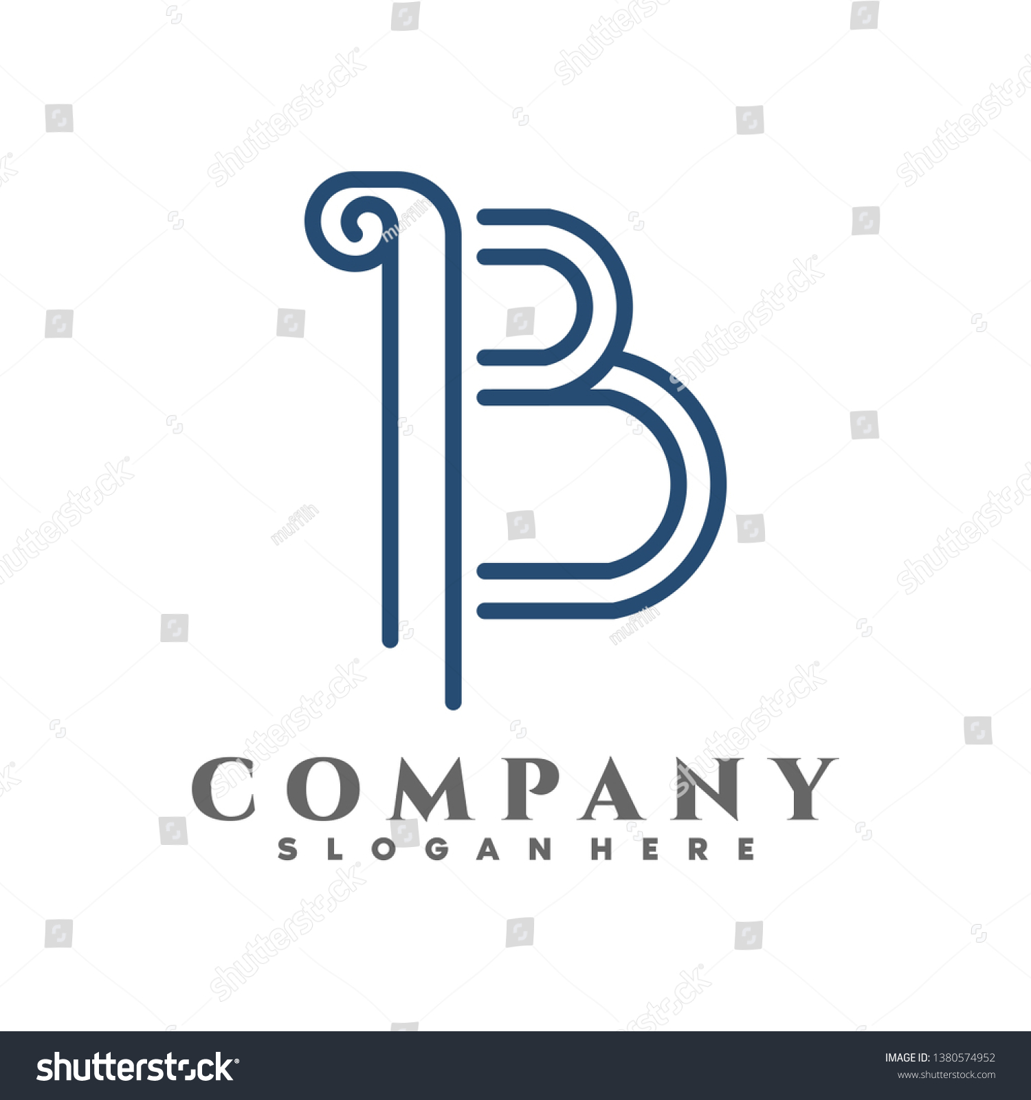 Letter B Law Logo Illustration: Vector De Stock (libre De Regalías ...