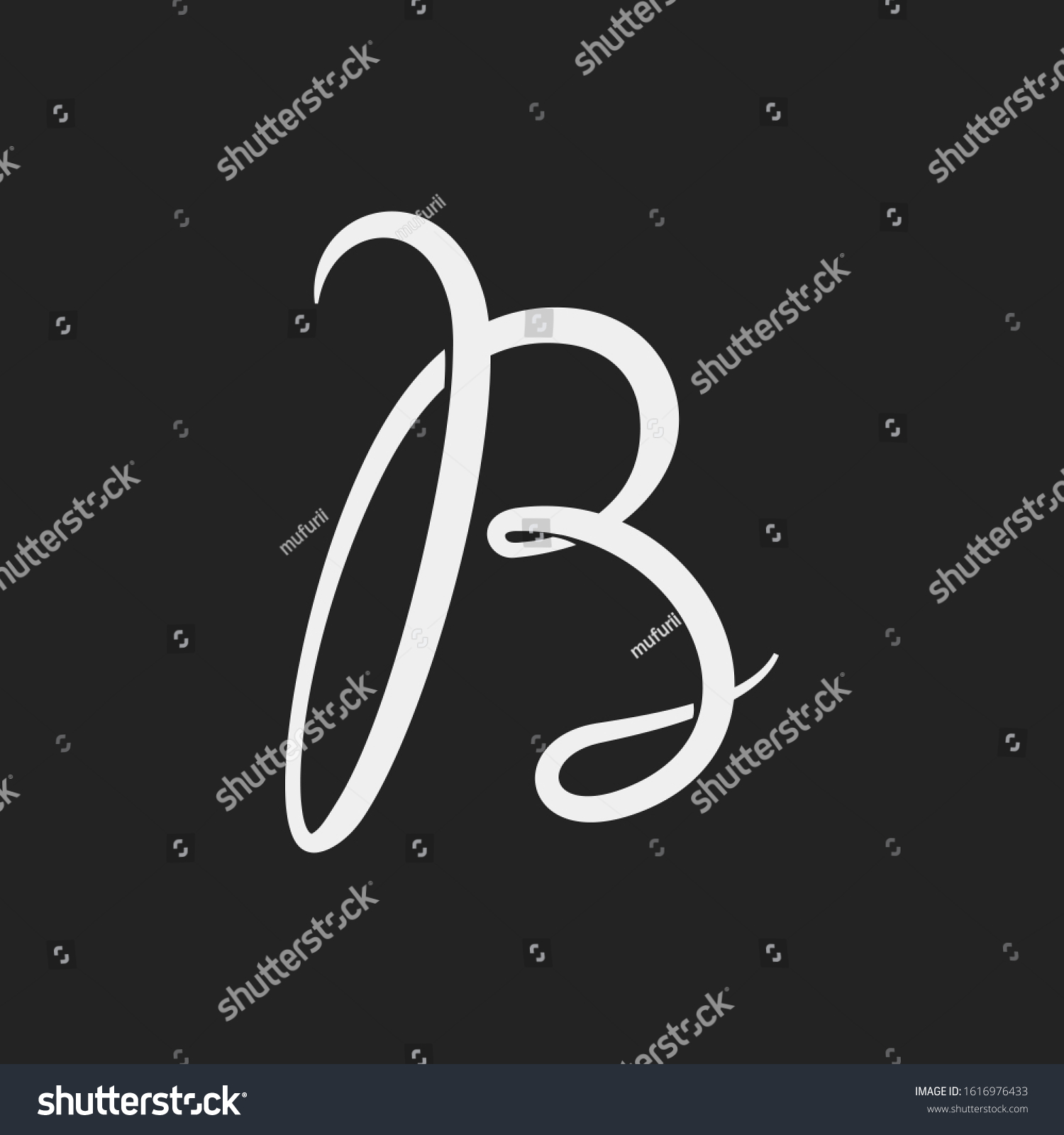 Letter B Script Logo Icon Template Stock Vector (Royalty Free ...