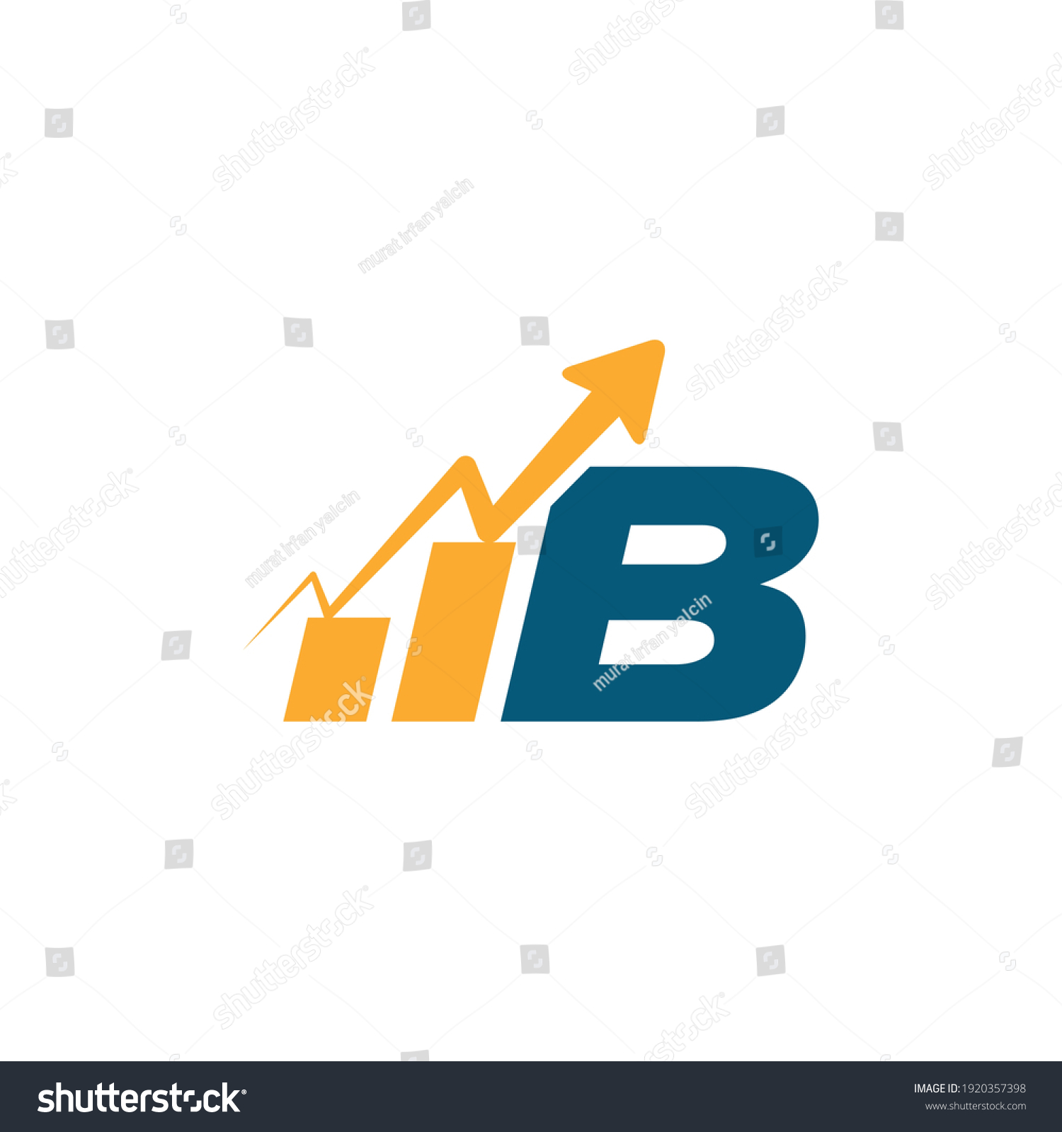 Letter B Success Chart Vector Symbol Stock Vector (Royalty Free ...