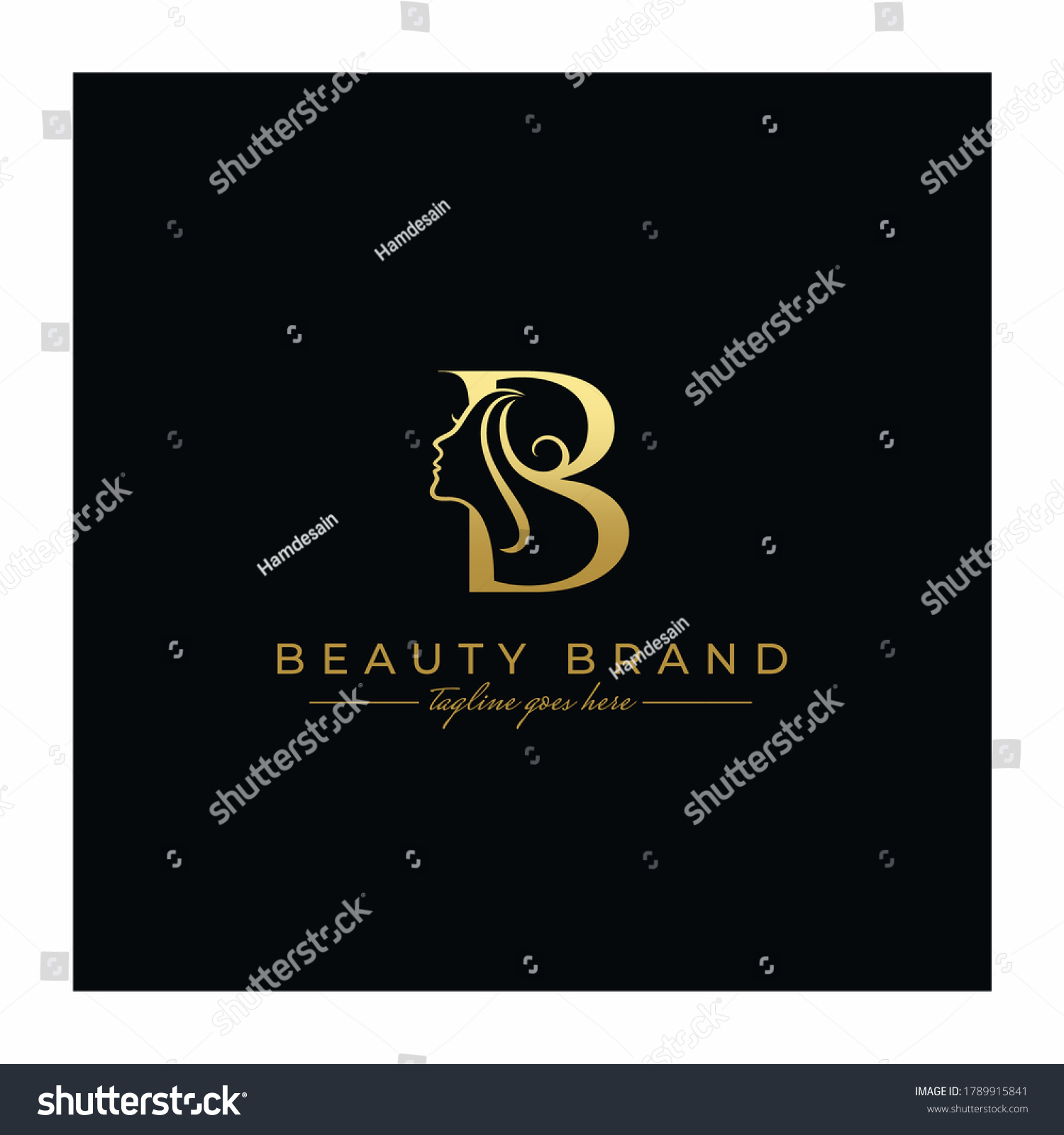 Letter B Beauty Face, Hair Salon 스톡 벡터(로열티 프리) 1789915841 | Shutterstock