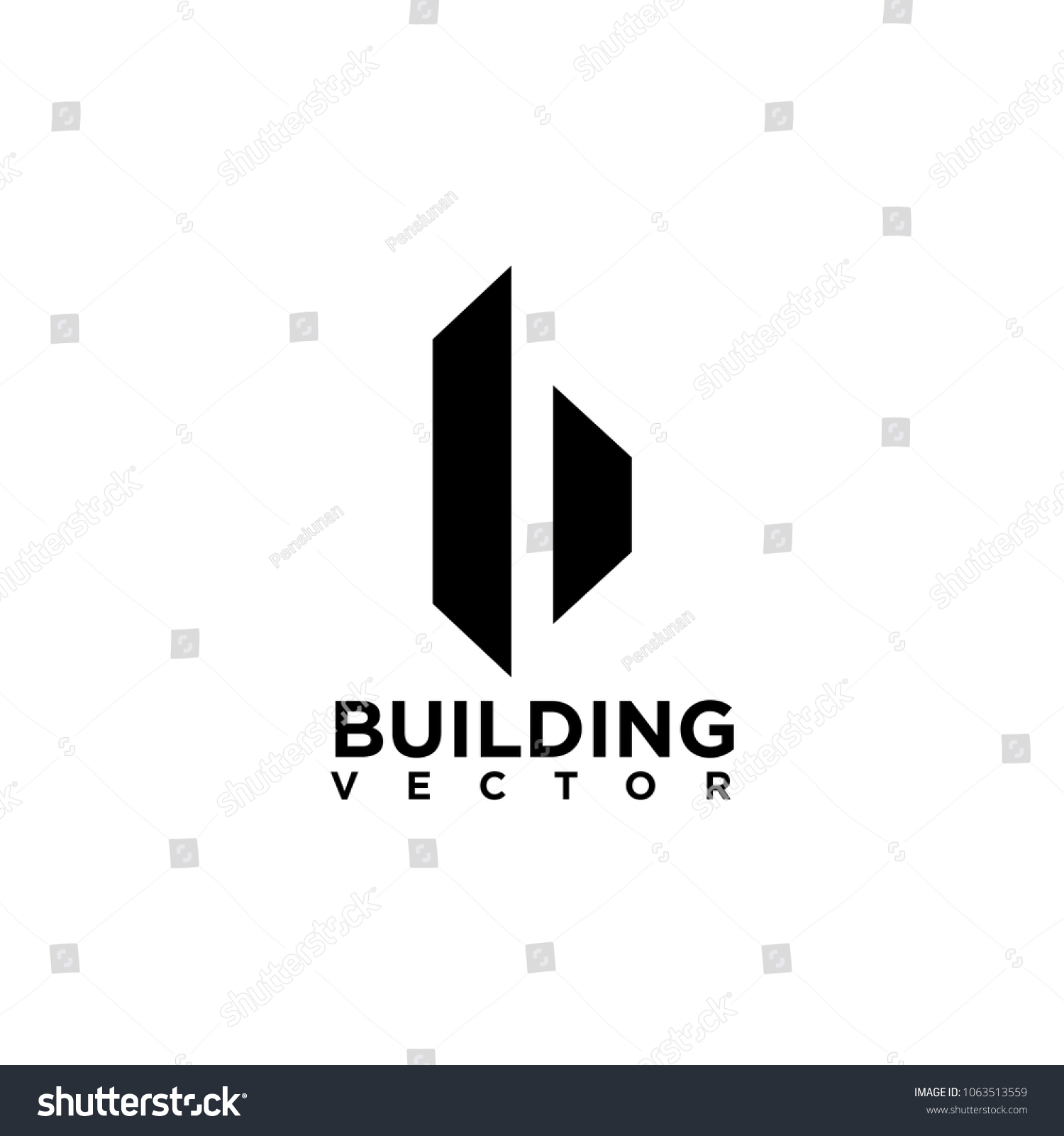 Letter B Building Logo Vector: เวกเตอร์สต็อก (ปลอดค่าลิขสิทธิ์ ...